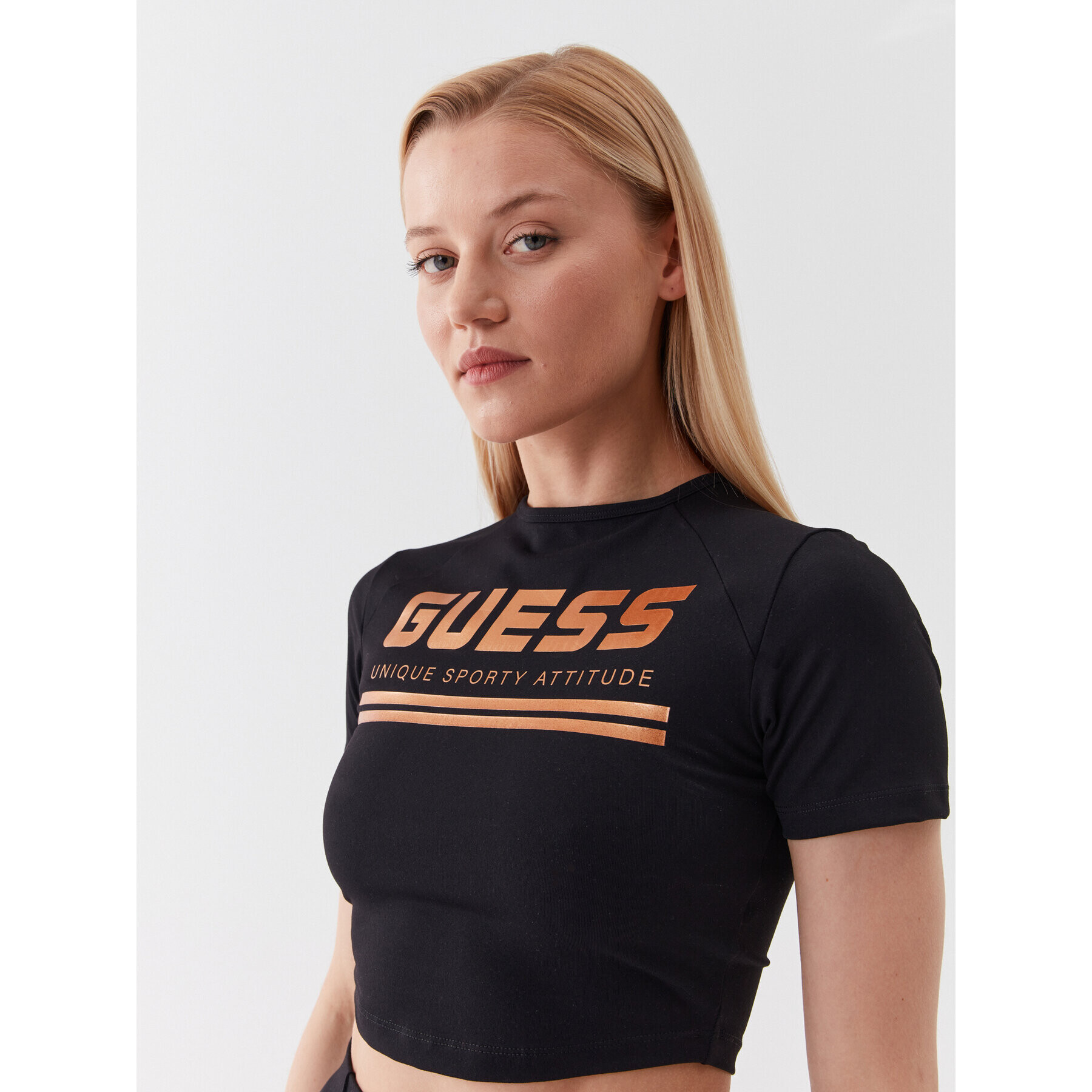 Guess T-Shirt Aggie V3YP00 MC04N Černá Regular Fit - Pepit.cz