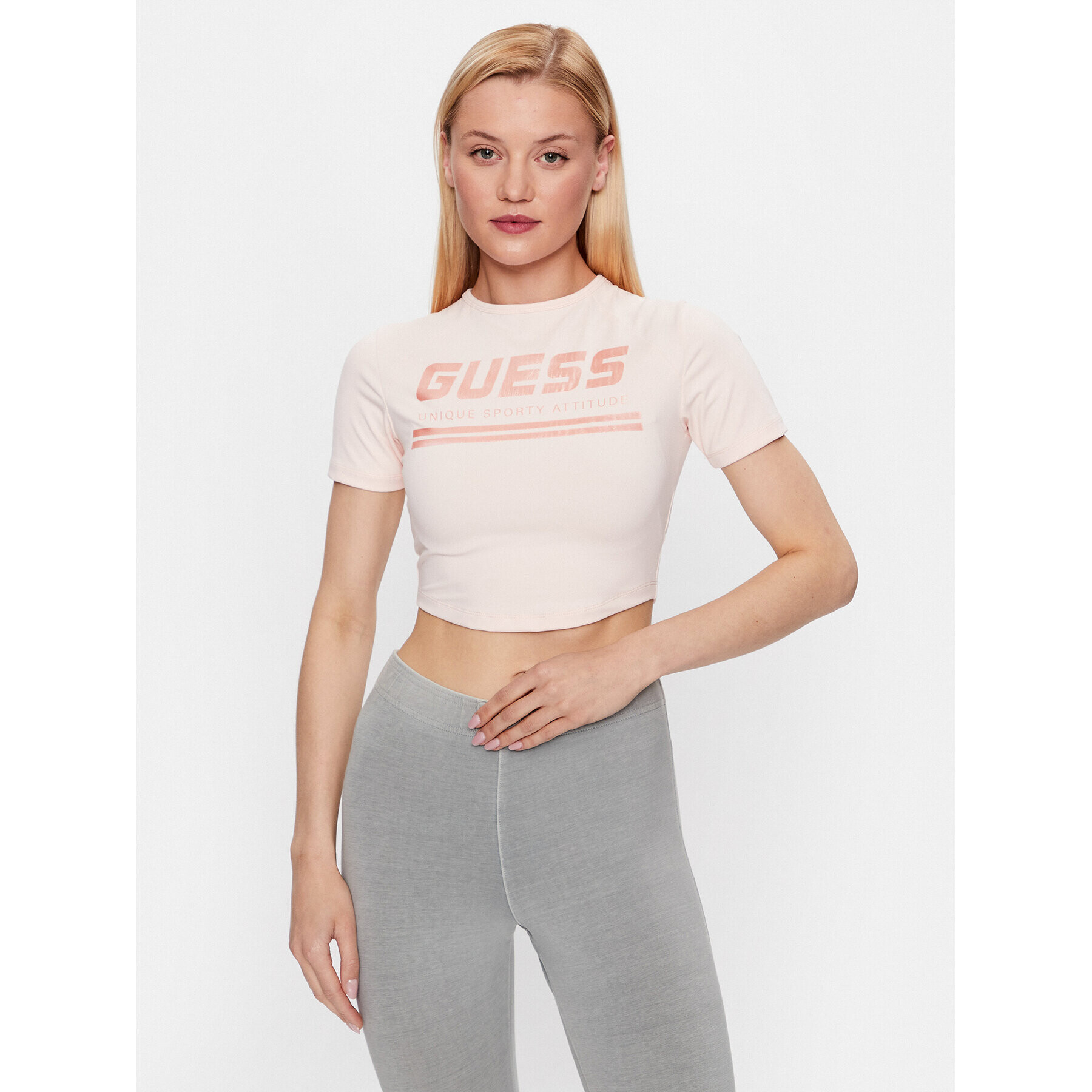 Guess T-Shirt Aggie V3YP00 MC04N Růžová Regular Fit - Pepit.cz