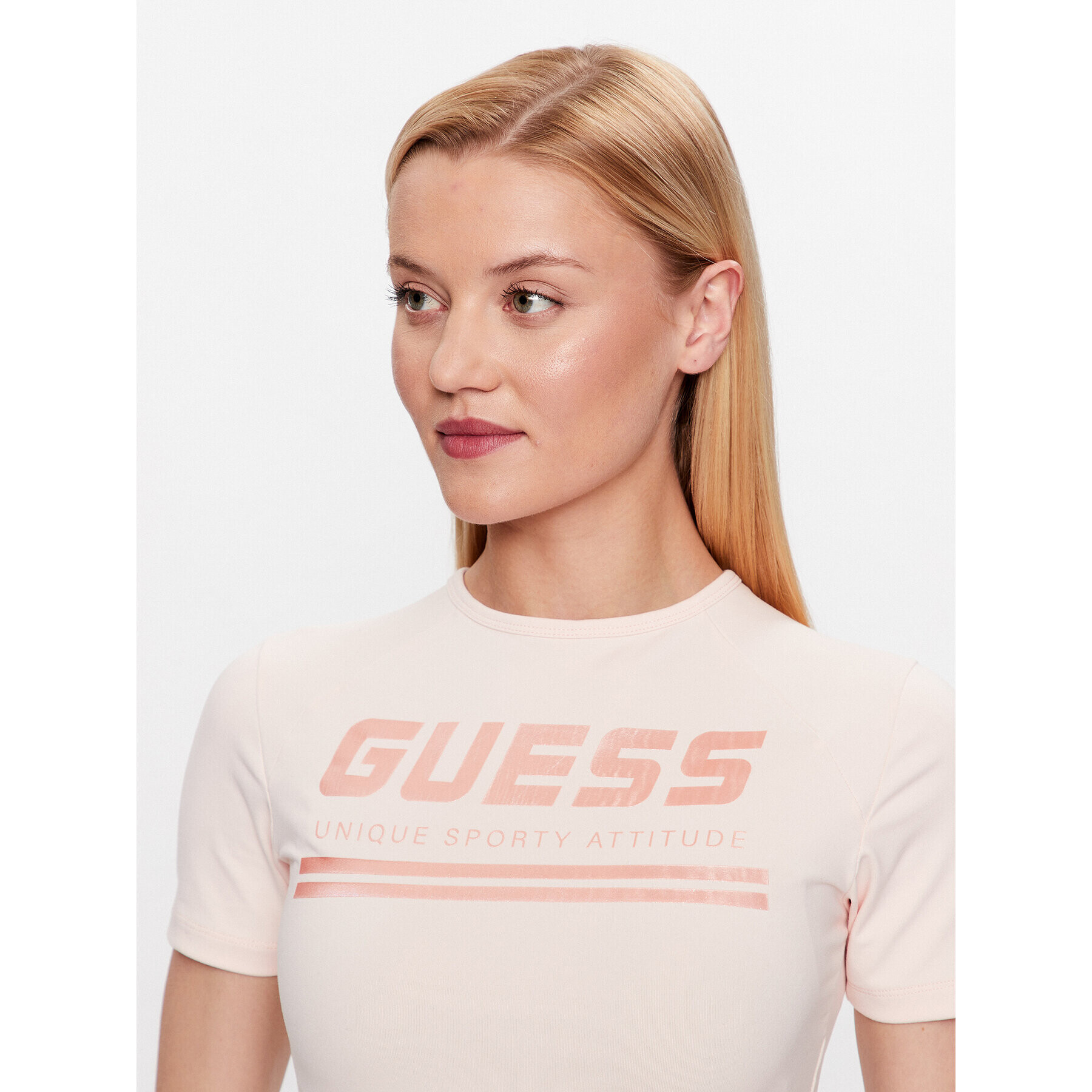 Guess T-Shirt Aggie V3YP00 MC04N Růžová Regular Fit - Pepit.cz