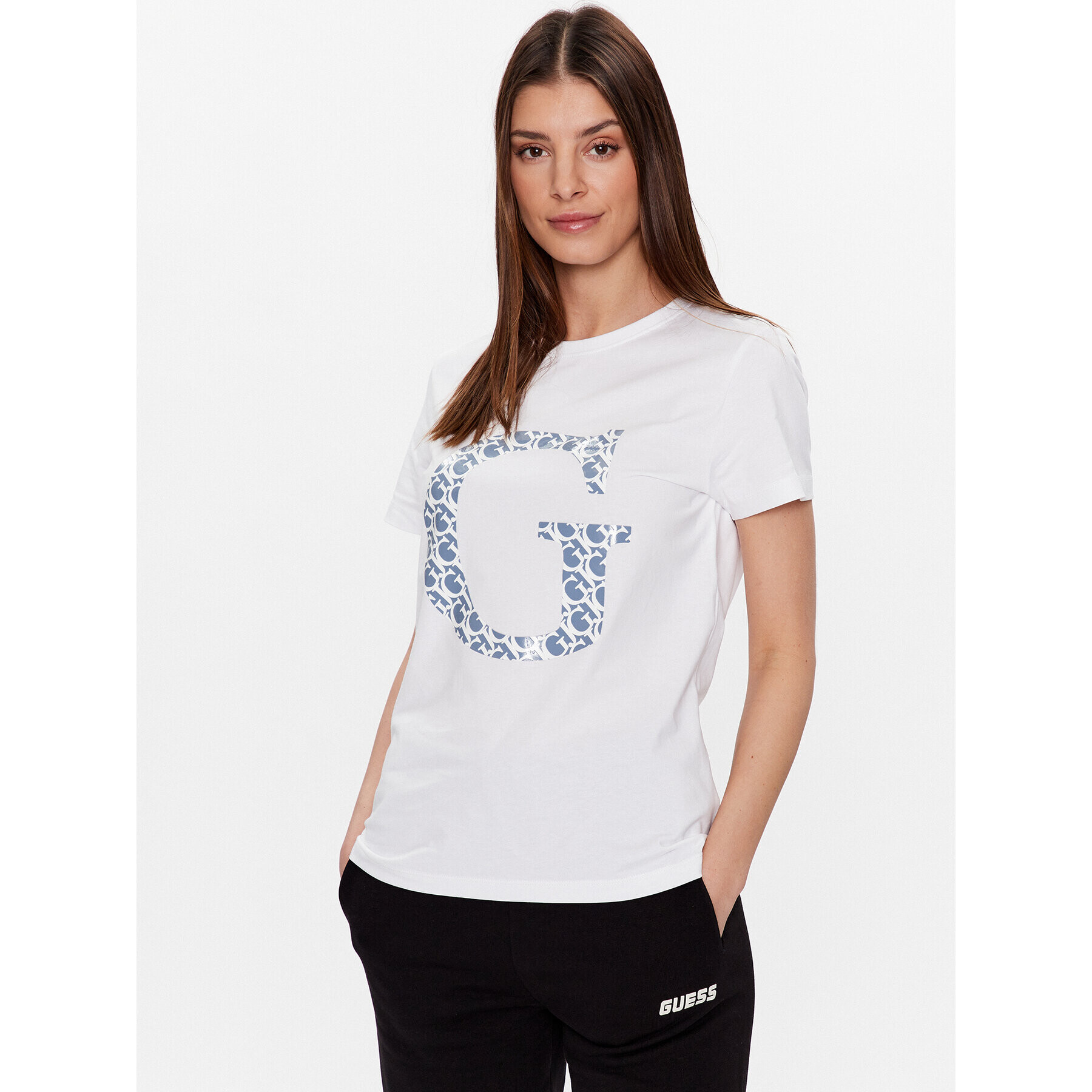 Guess T-Shirt Alethea V3GI00 I3Z14 Bílá Regular Fit - Pepit.cz