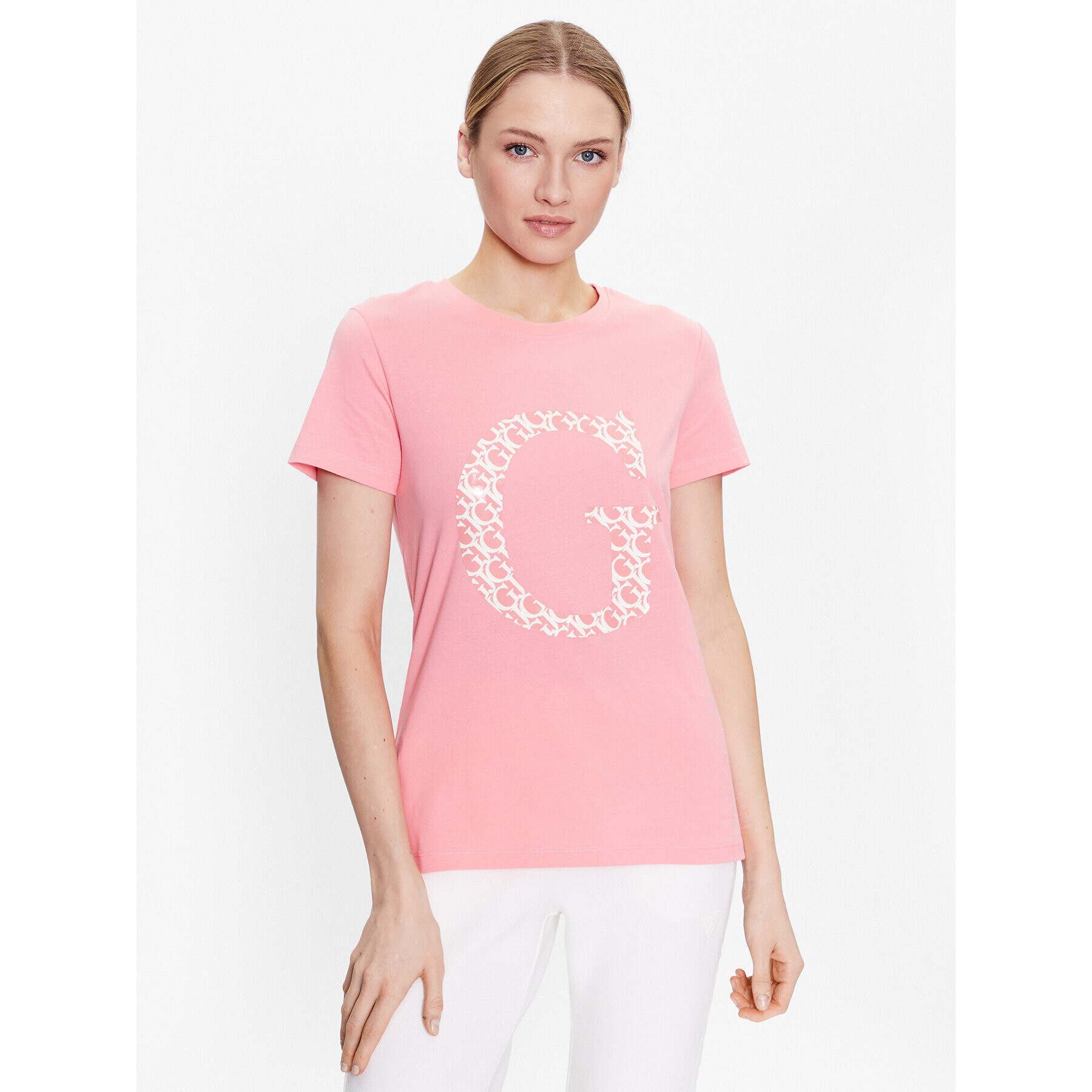 Guess T-Shirt Alethea V3GI00 I3Z14 Růžová Regular Fit - Pepit.cz