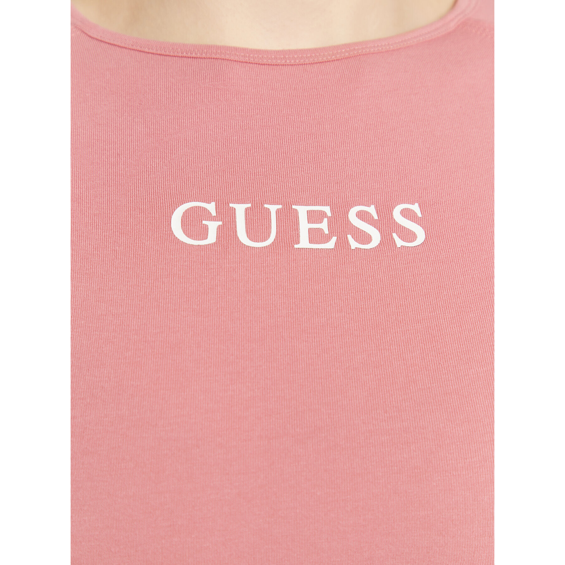 Guess T-Shirt Aline V3RP16 KABR0 Růžová Slim Fit - Pepit.cz