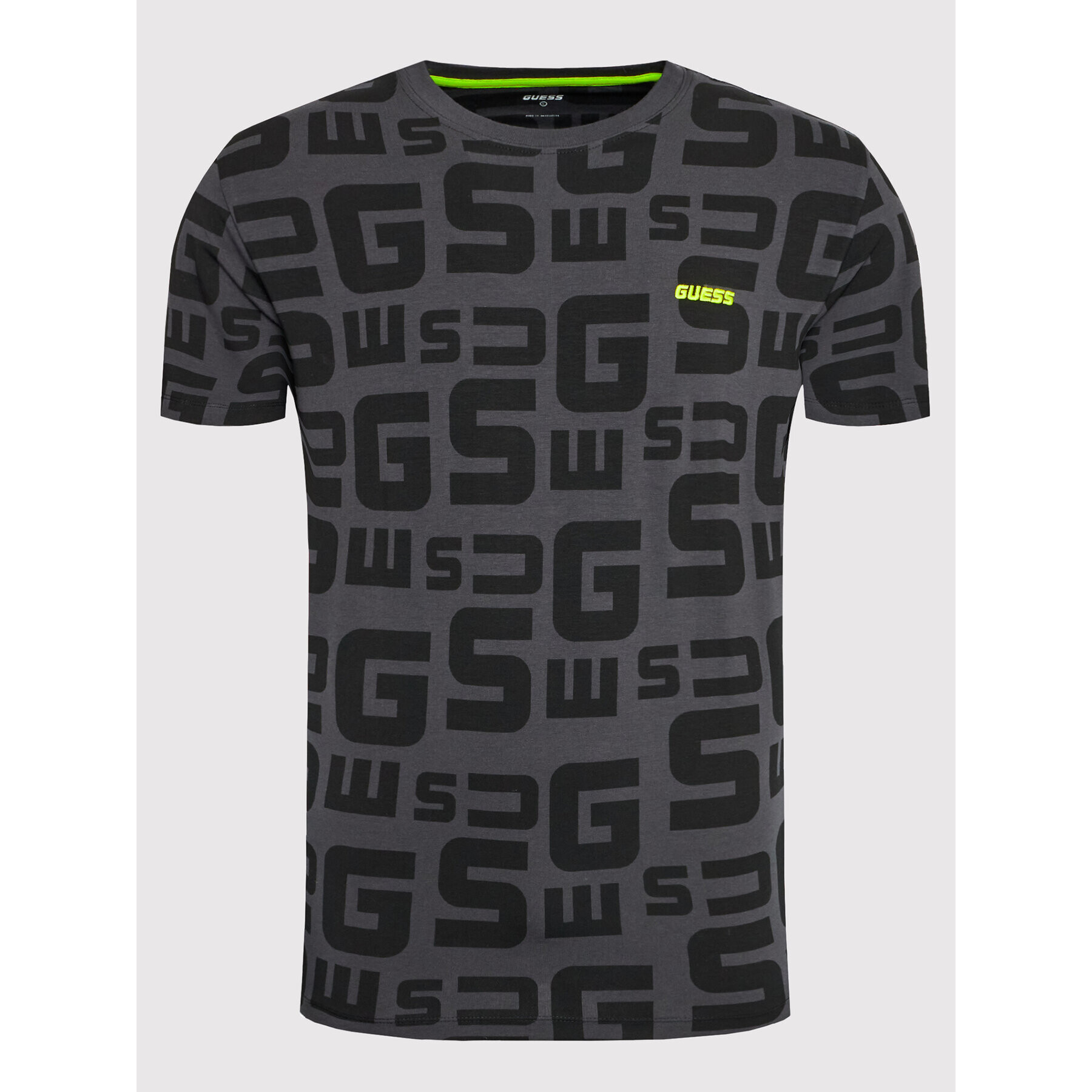 Guess T-Shirt All Over Logo Z2YI08 J1311 Černá Regular Fit - Pepit.cz