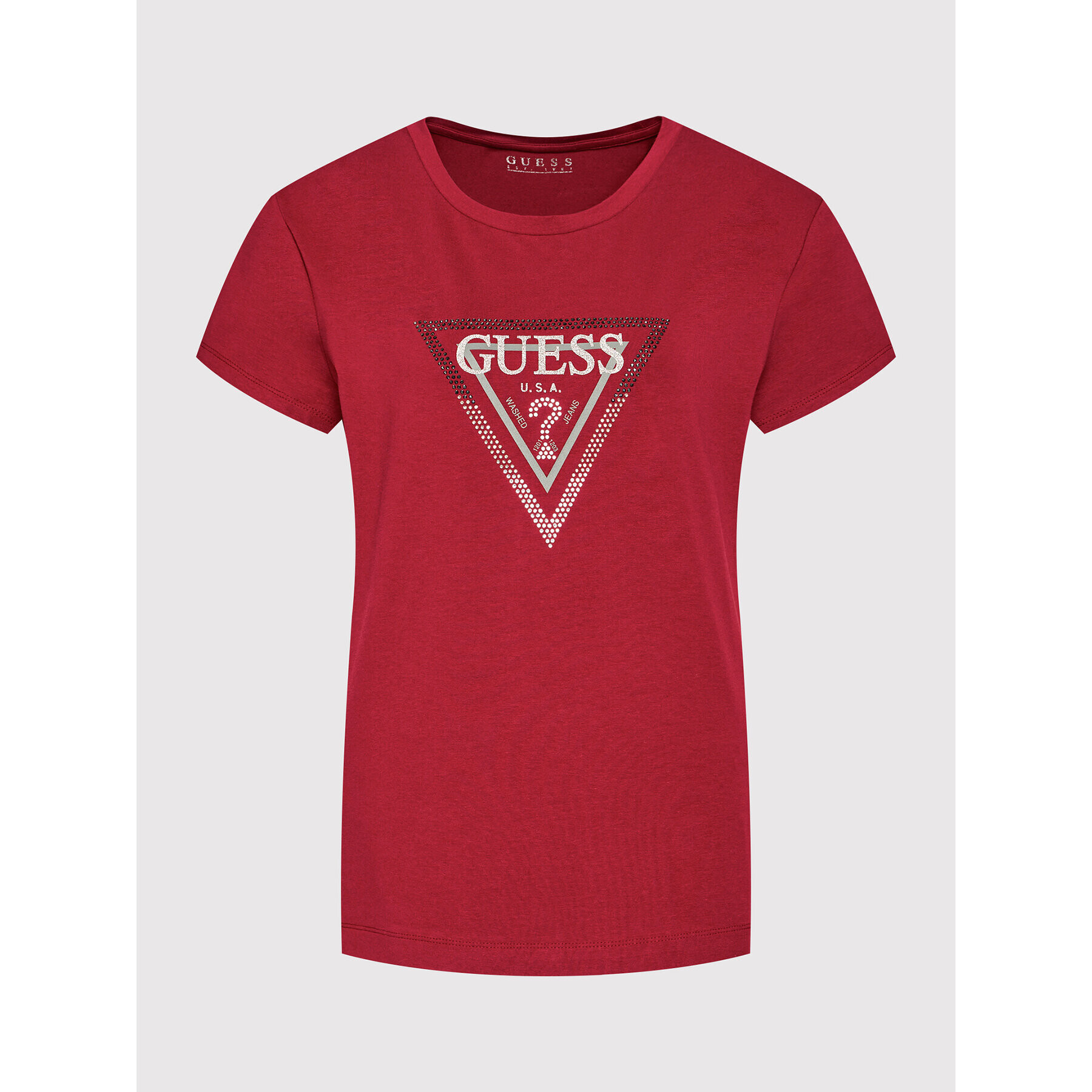 Guess T-Shirt Amalur W1BI00 J1311 Bordó Extra Slim Fit - Pepit.cz