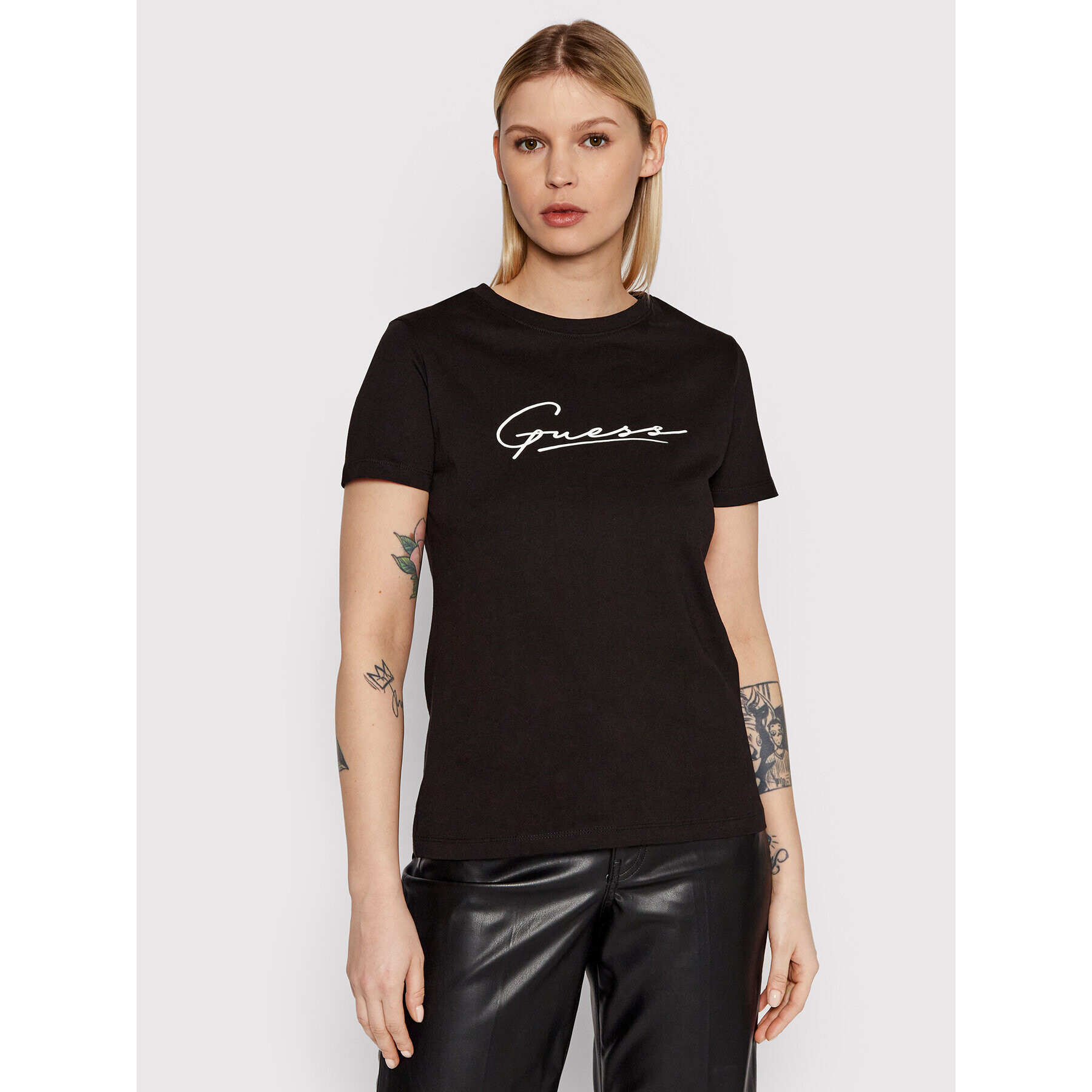 Guess T-Shirt Anne V2RI11 I3Z11 Černá Regular Fit - Pepit.cz