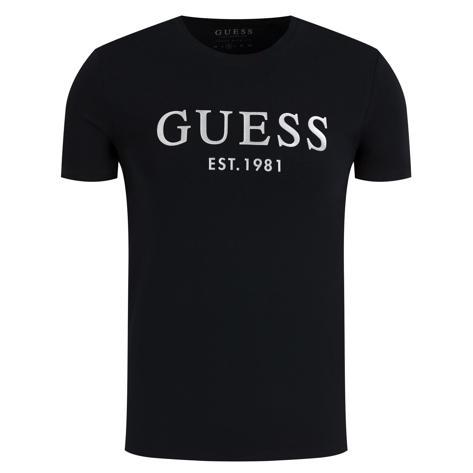 Guess T-Shirt Argenté M0GI93 J1300 Černá Super Slim Fit - Pepit.cz