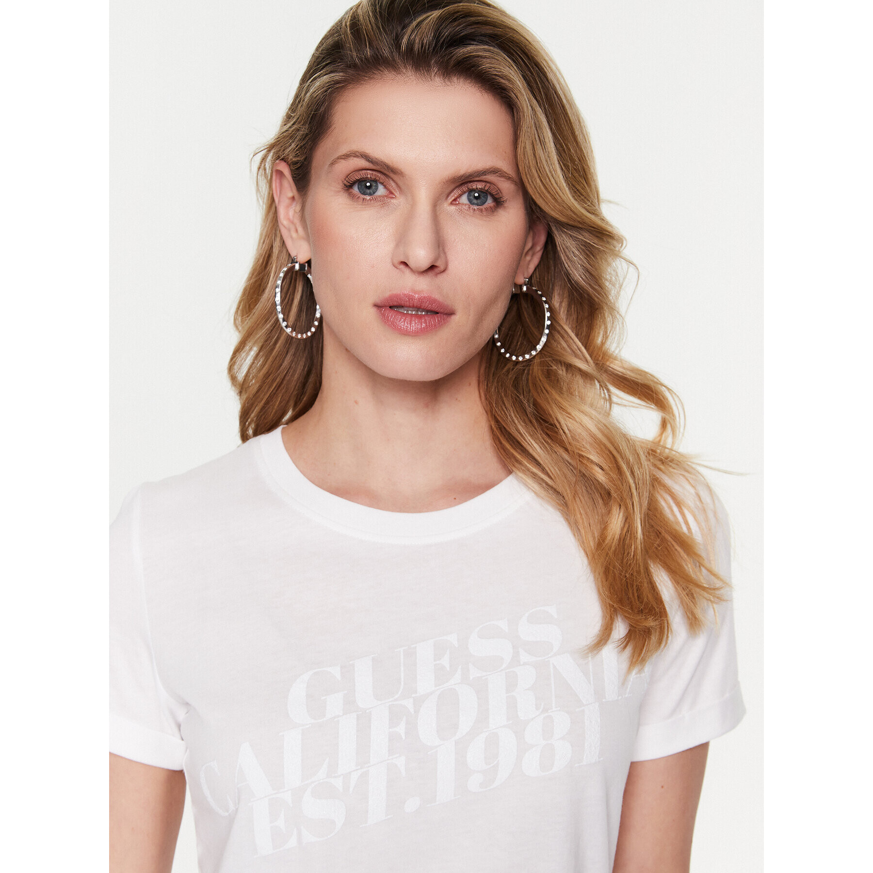 Guess T-Shirt Aurelia W3RI26 JA914 Bílá Regular Fit - Pepit.cz