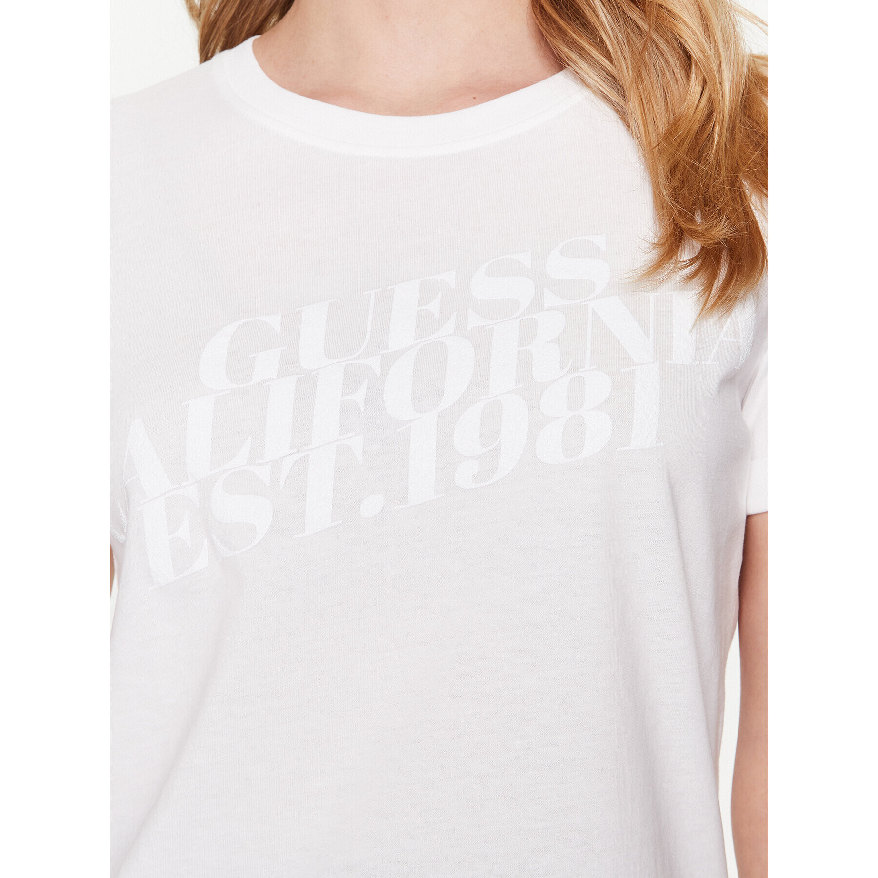 Guess T-Shirt Aurelia W3RI26 JA914 Bílá Regular Fit - Pepit.cz