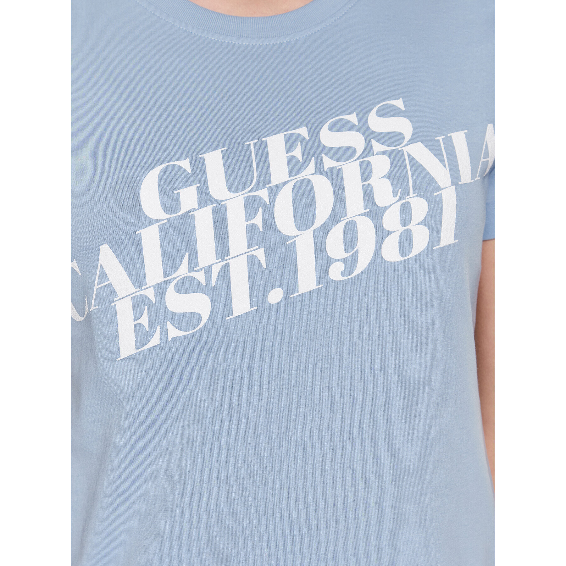 Guess T-Shirt Aurelia W3RI26 JA914 Modrá Regular Fit - Pepit.cz