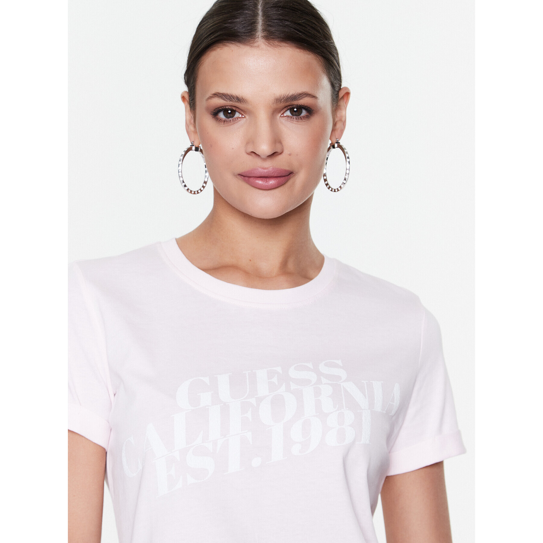 Guess T-Shirt Aurelia W3RI26 JA914 Růžová Regular Fit - Pepit.cz