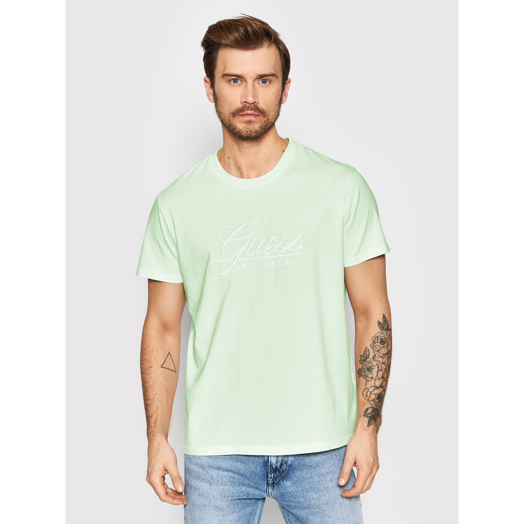 Guess T-Shirt Barry M2GI60 I3Z00 Zelená Regular Fit - Pepit.cz