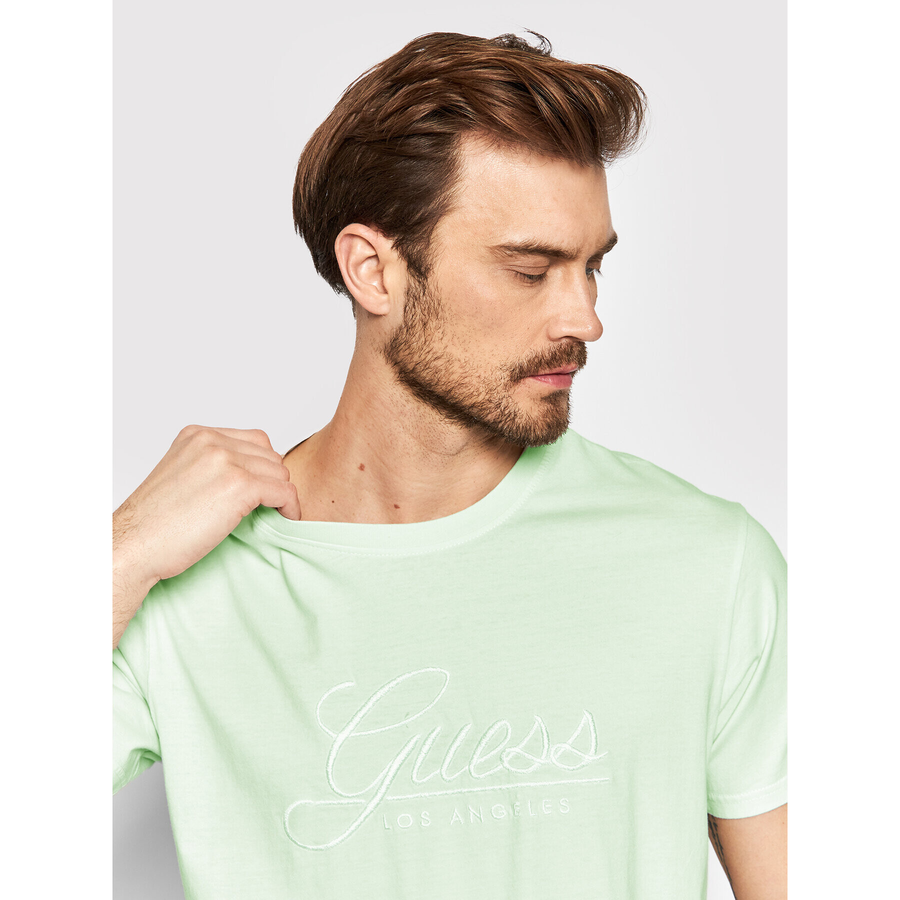 Guess T-Shirt Barry M2GI60 I3Z00 Zelená Regular Fit - Pepit.cz