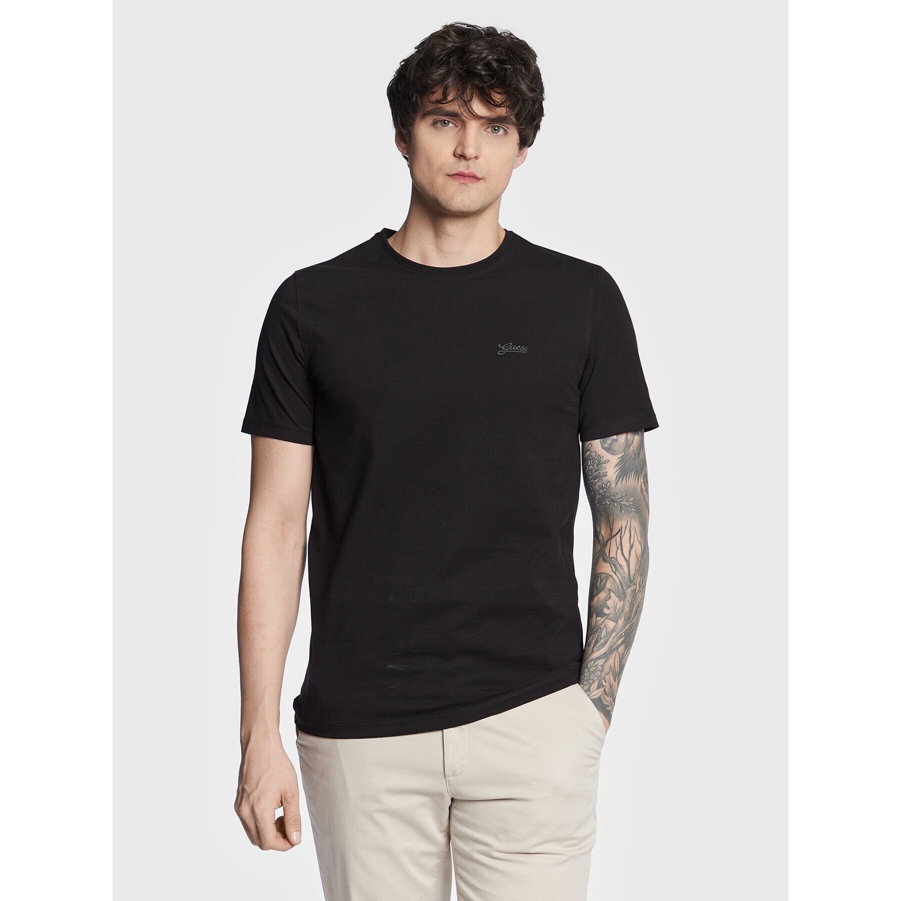 Guess T-Shirt Basic M3GI70 KBMS0 Černá Slim Fit - Pepit.cz