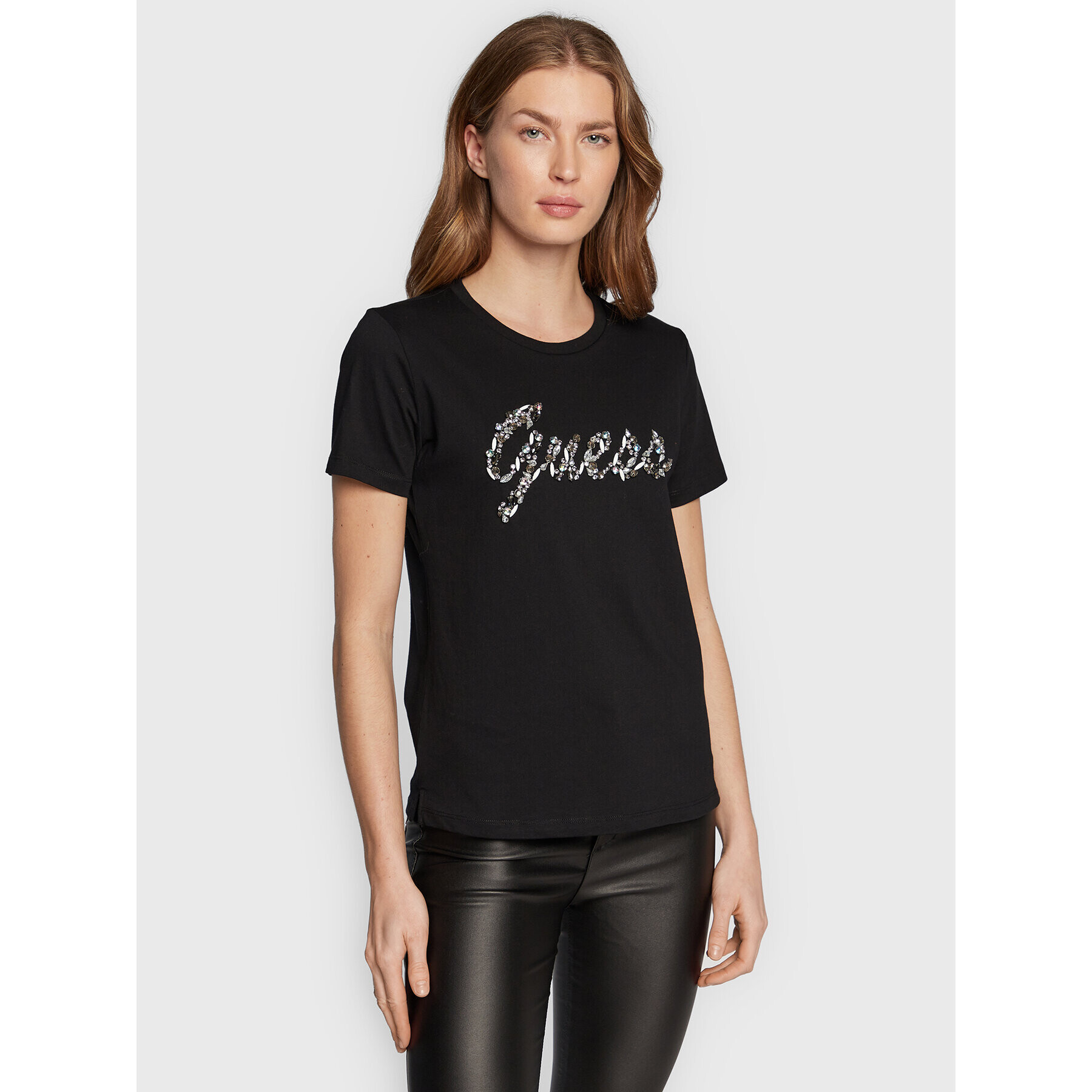 Guess T-Shirt Bonita W2BI38 I3Z14 Černá Regular Fit - Pepit.cz