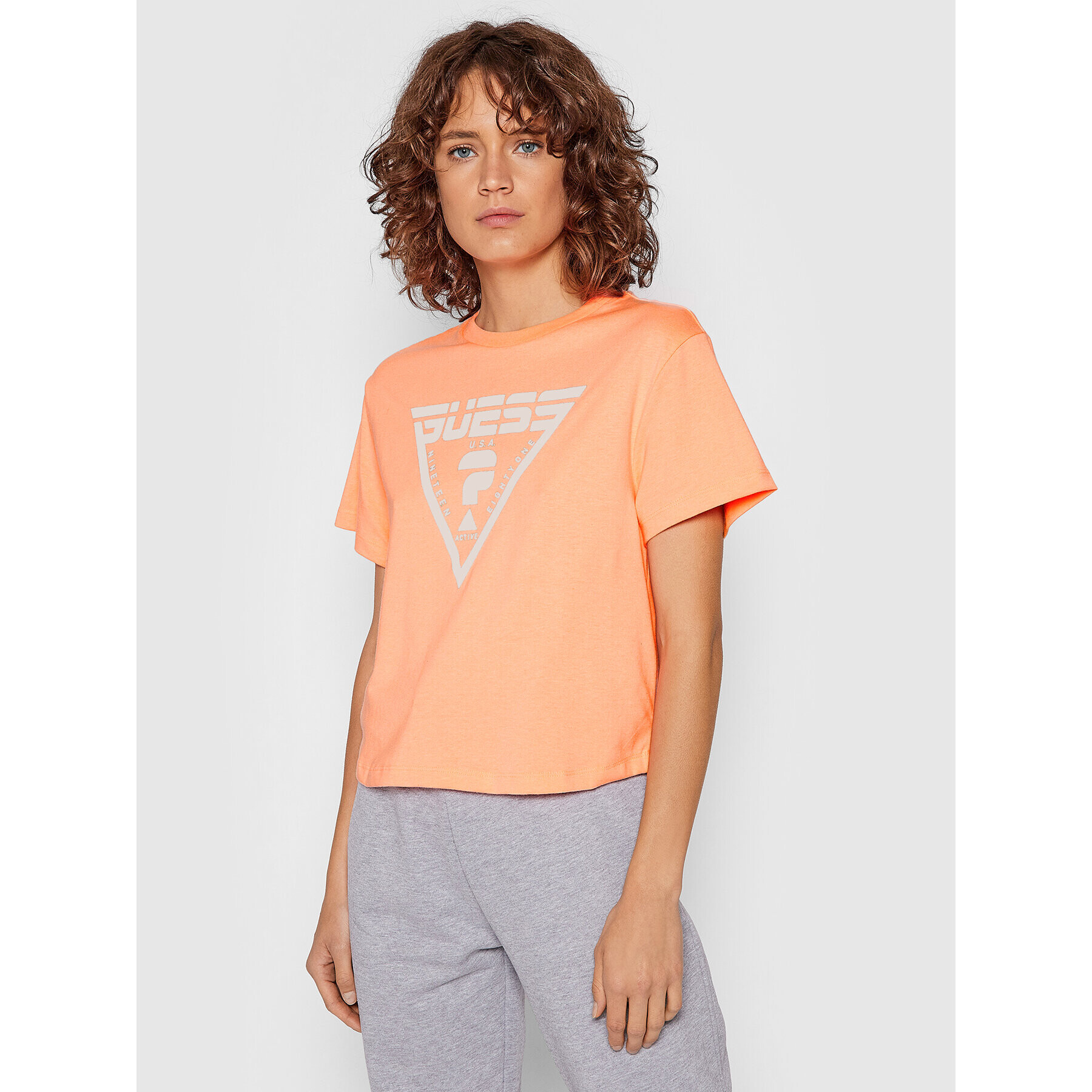 Guess T-Shirt Caren O1BA70 JR06Z Oranžová Relaxed Fit - Pepit.cz