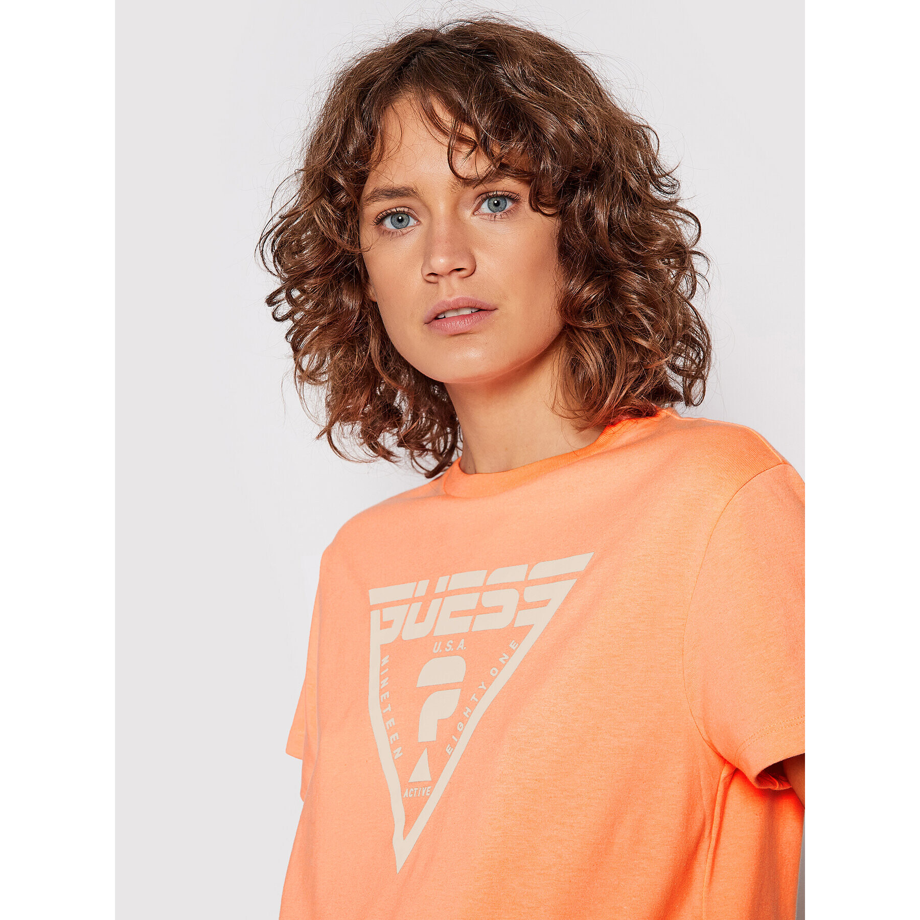 Guess T-Shirt Caren O1BA70 JR06Z Oranžová Relaxed Fit - Pepit.cz