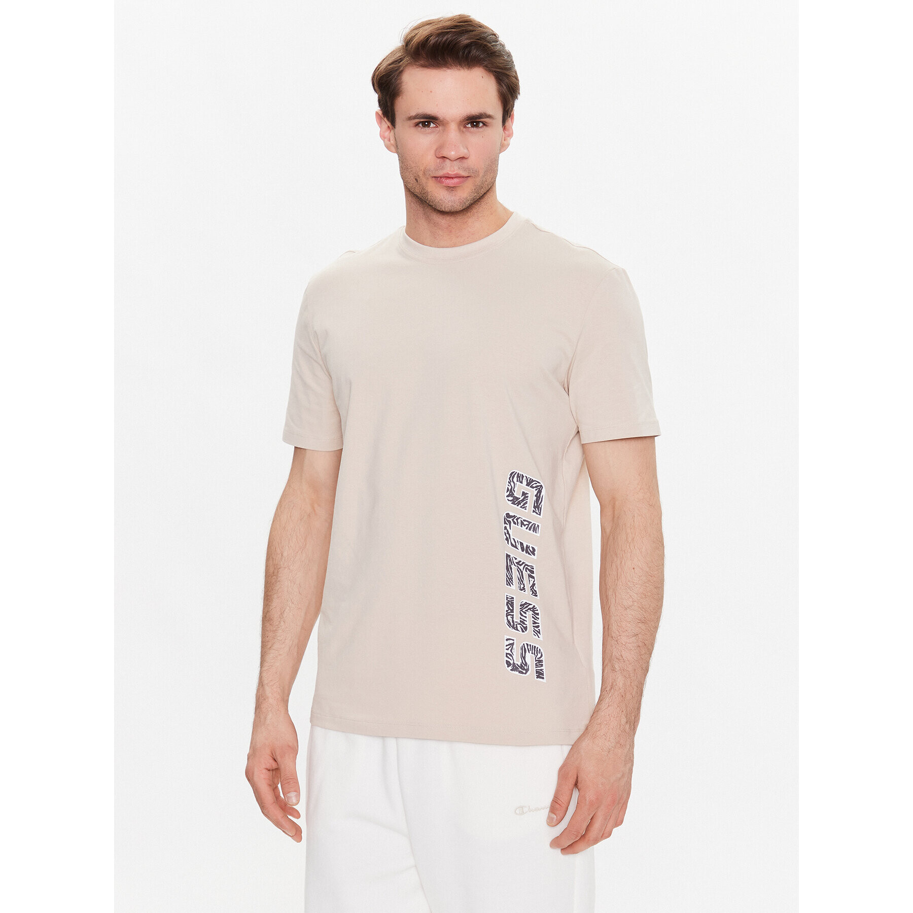 Guess T-Shirt Chile Z3GI11 J1314 Béžová Slim Fit - Pepit.cz