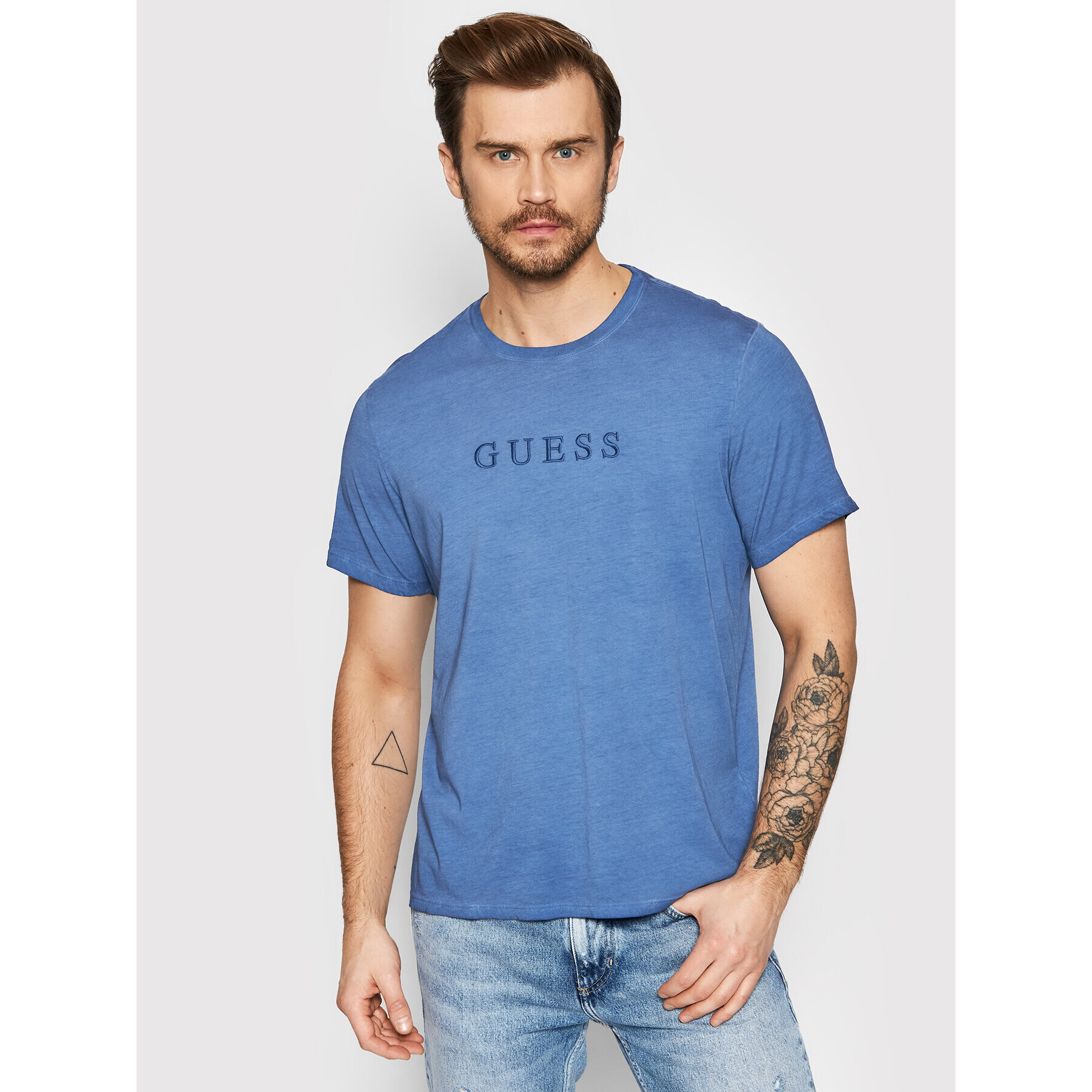 Guess T-Shirt Classic M2GP24 K7HD0 Modrá Regular Fit - Pepit.cz