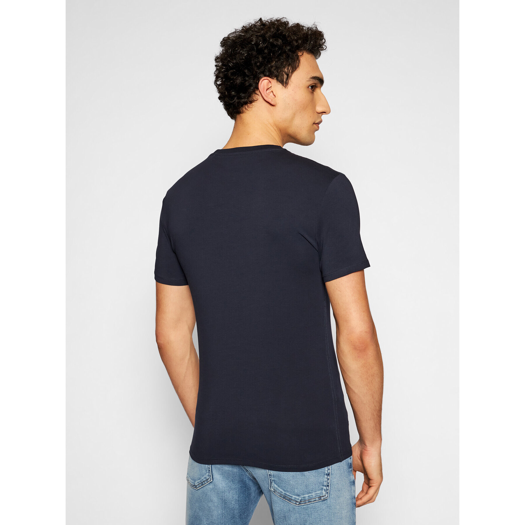 Guess T-Shirt Core M1RI24 J1311 Tmavomodrá Super Slim Fit - Pepit.cz