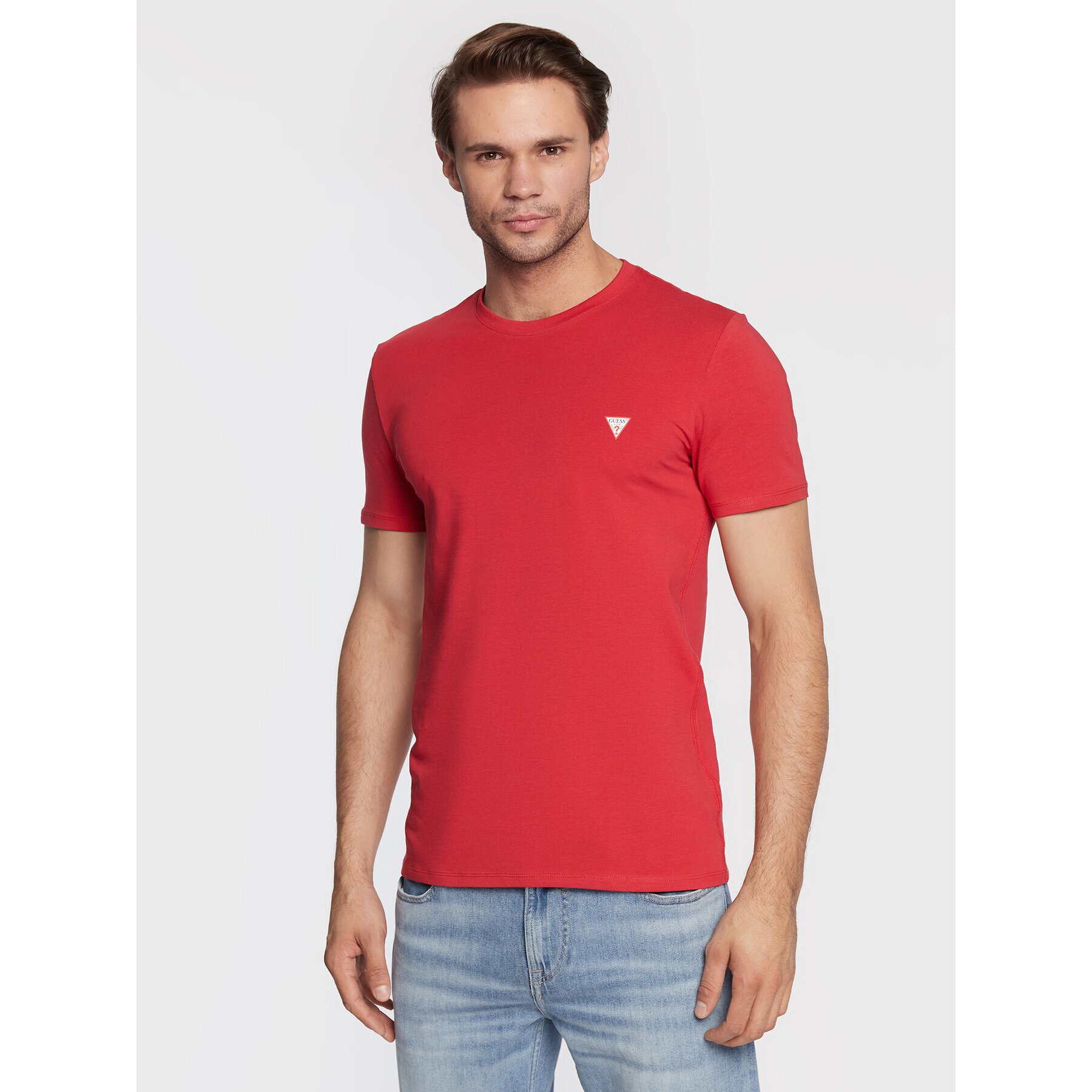 Guess T-Shirt Core M2YI24 J1311 Červená Super Slim Fit - Pepit.cz