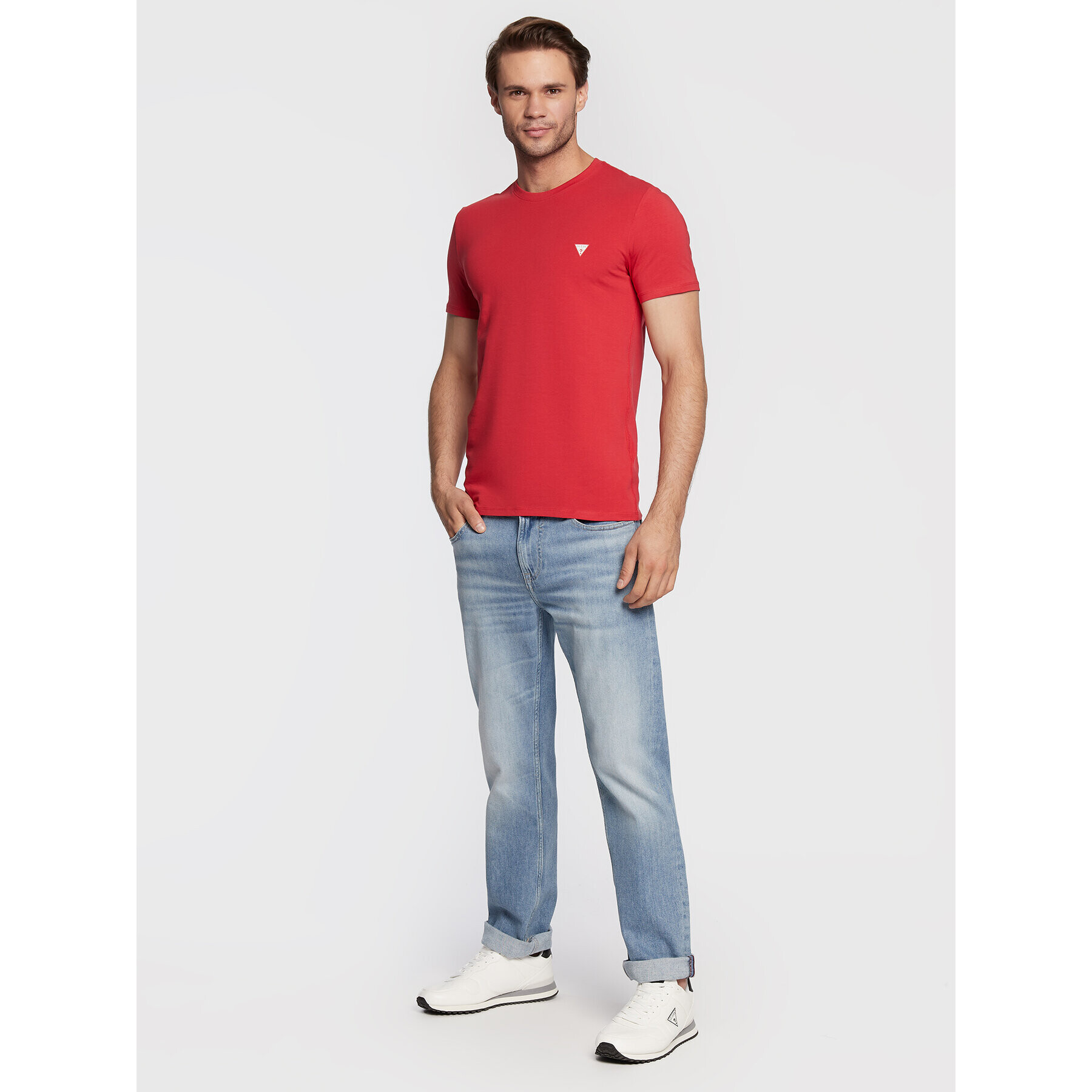 Guess T-Shirt Core M2YI24 J1311 Červená Super Slim Fit - Pepit.cz