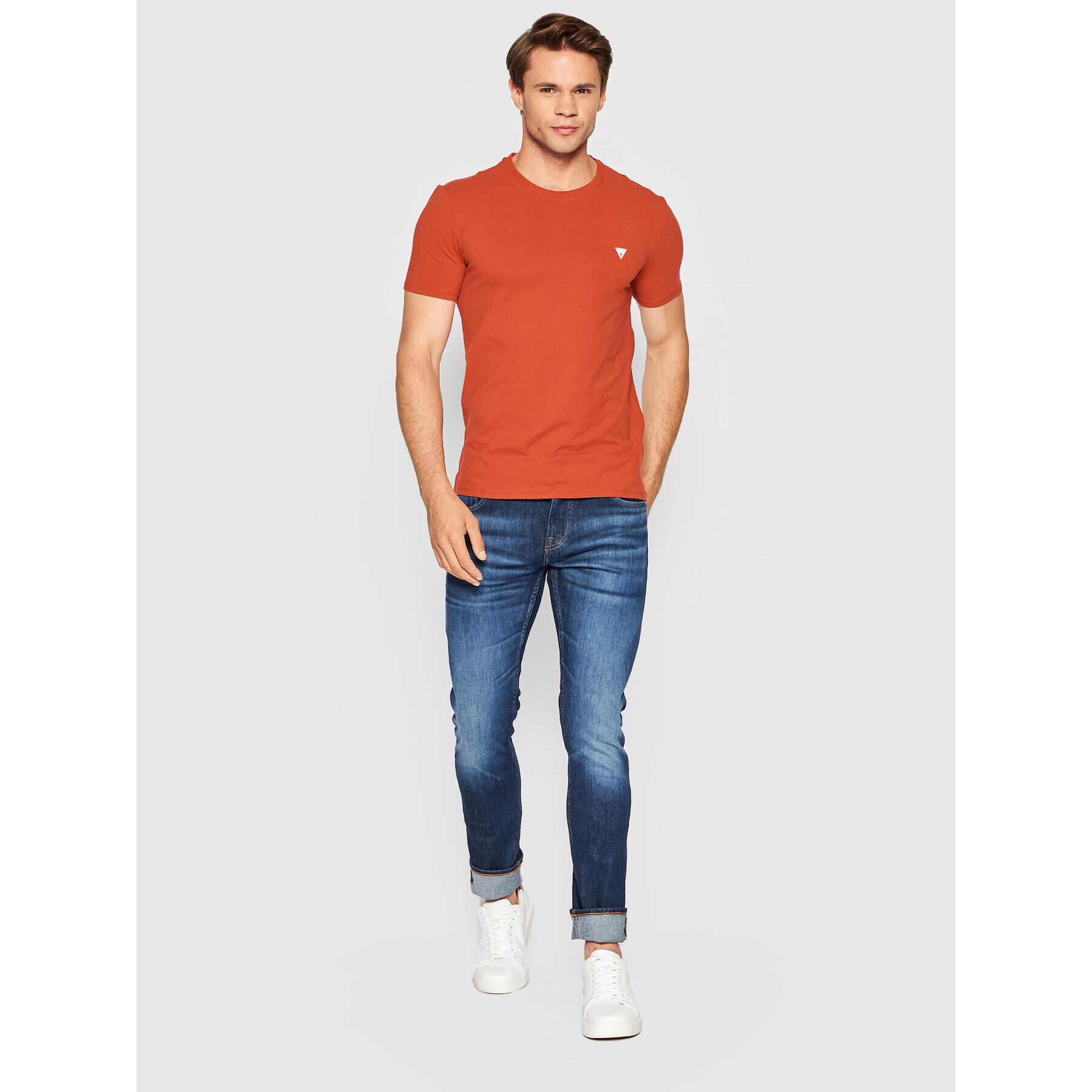 Guess T-Shirt Core M2YI24 J1311 Červená Super Slim Fit - Pepit.cz