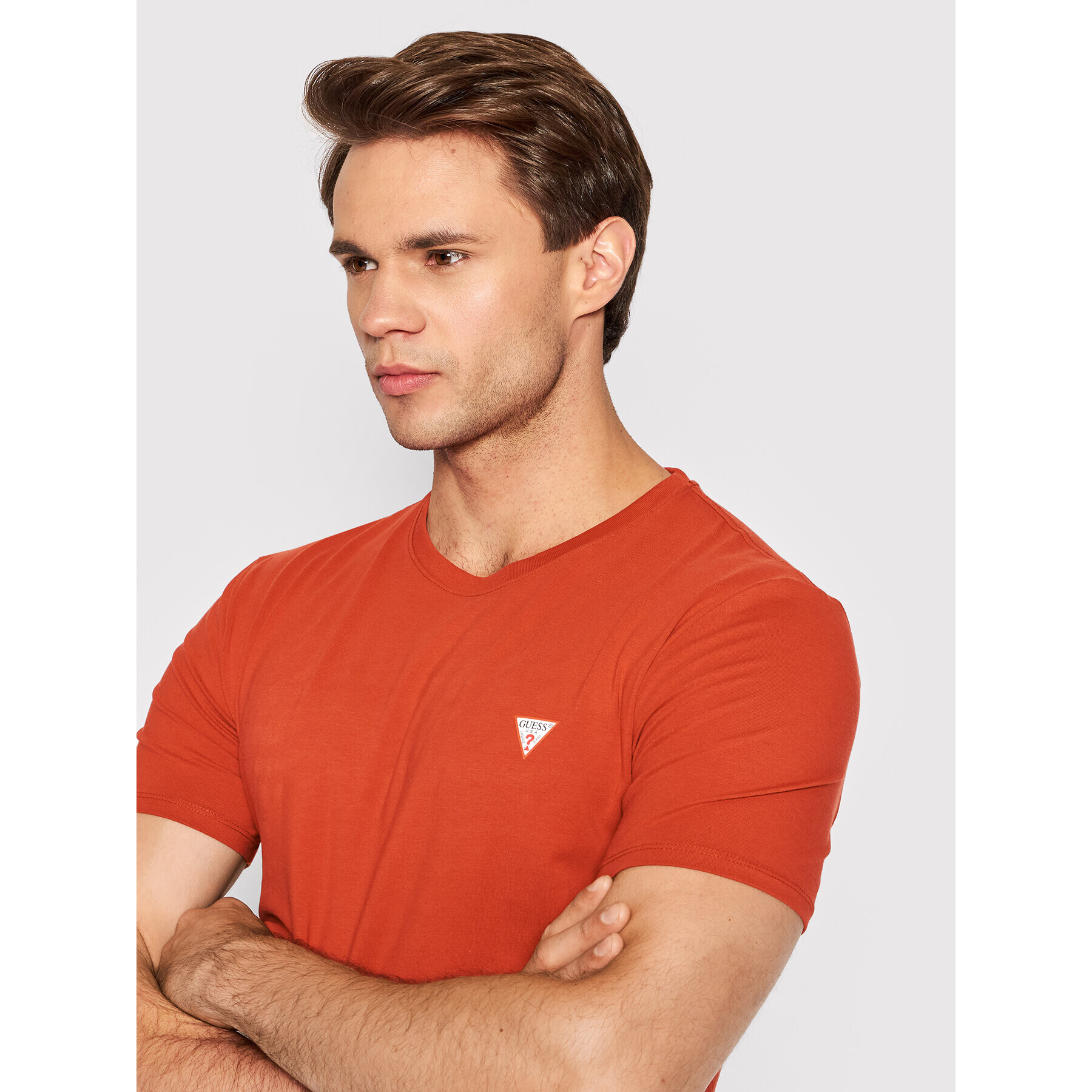 Guess T-Shirt Core M2YI24 J1311 Červená Super Slim Fit - Pepit.cz