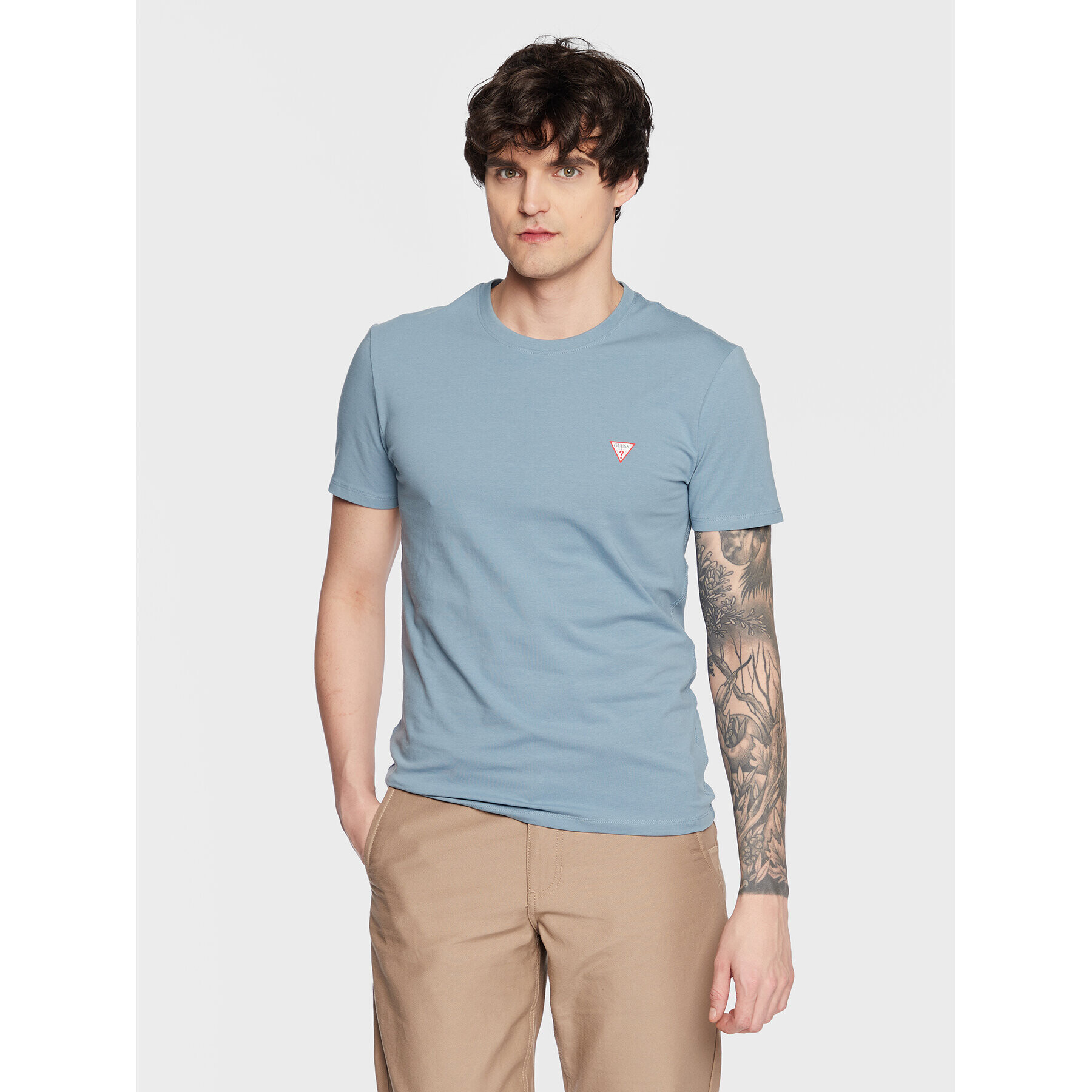 Guess T-Shirt Core M2YI24 J1311 Modrá Slim Fit - Pepit.cz