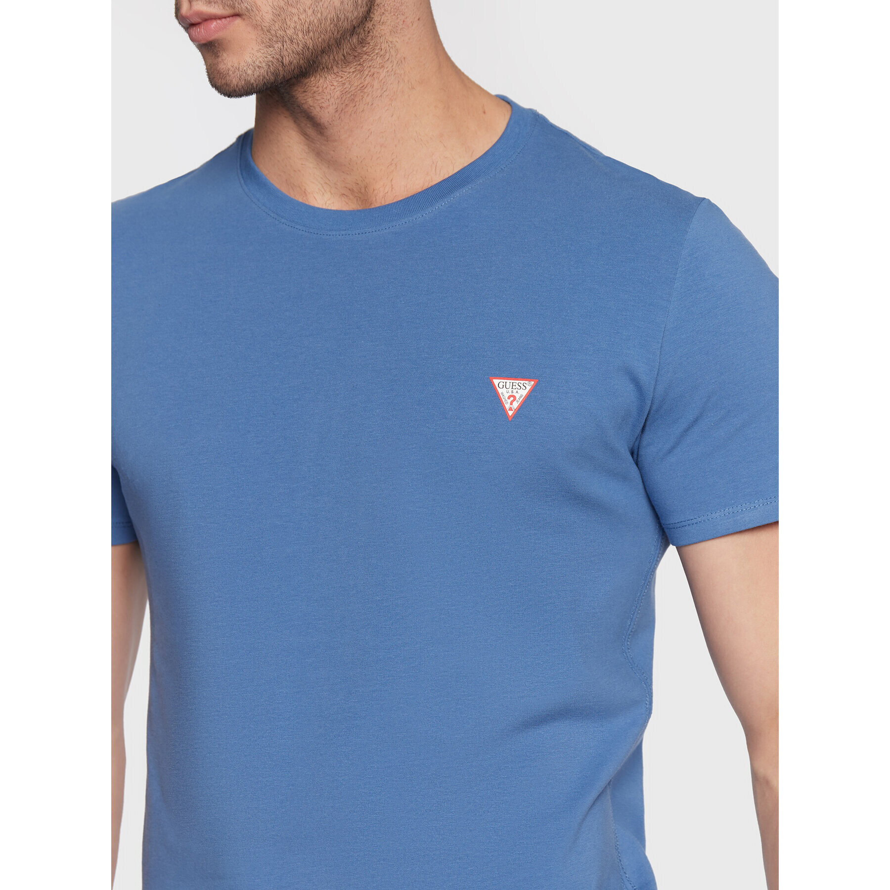 Guess T-Shirt Core M2YI24 J1311 Modrá Super Slim Fit - Pepit.cz