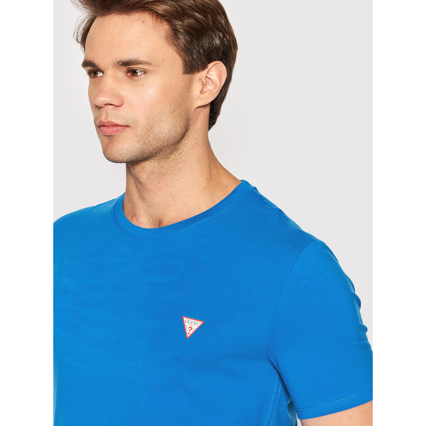 Guess T-Shirt Core M2YI24 J1311 Modrá Super Slim Fit - Pepit.cz