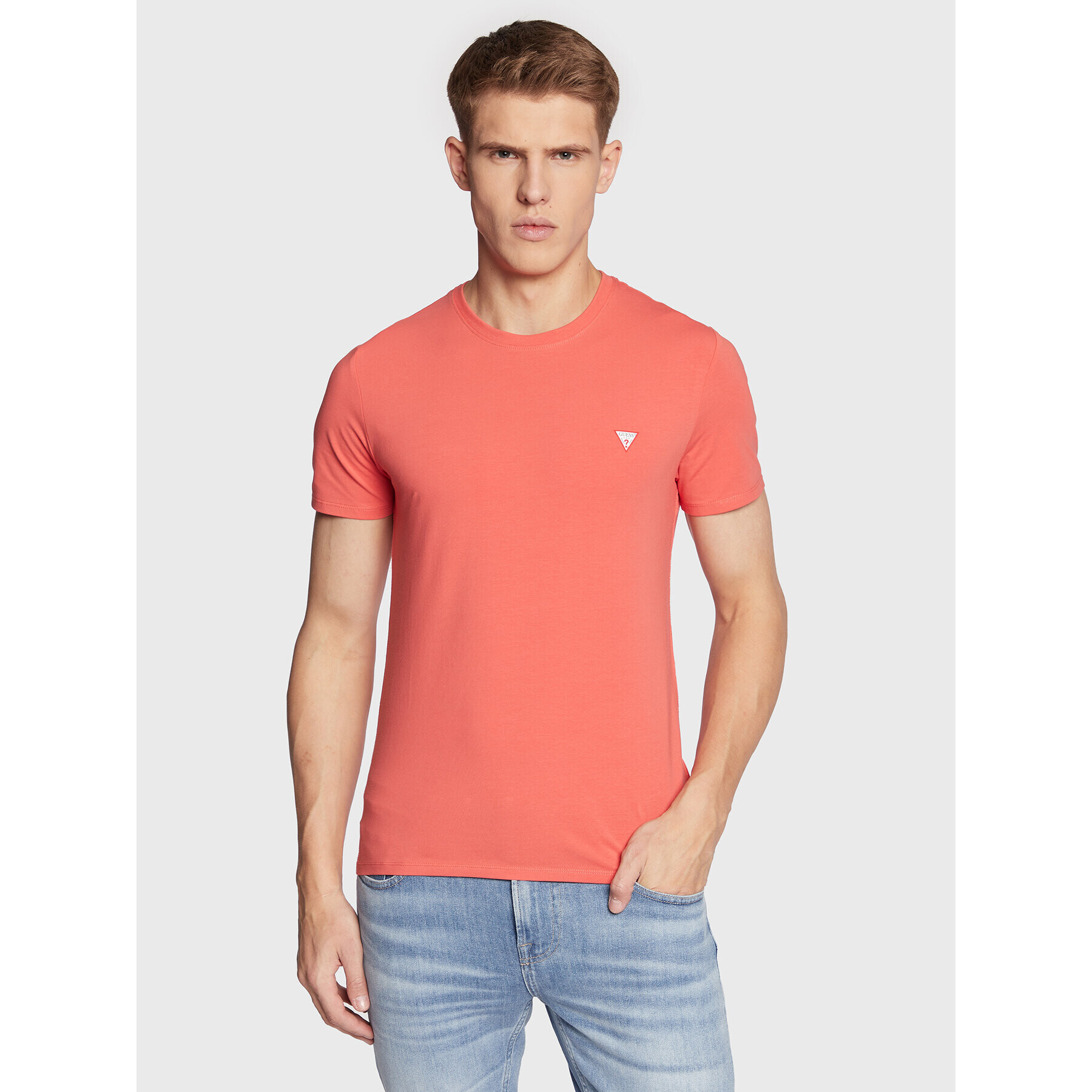 Guess T-Shirt Core M2YI24 J1311 Oranžová Super Slim Fit - Pepit.cz