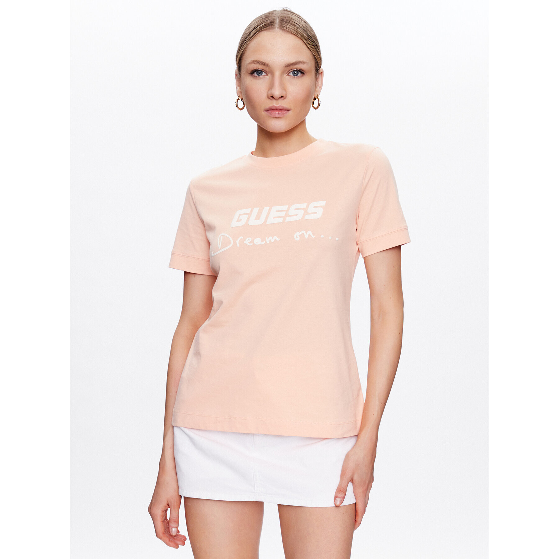 Guess T-Shirt Dalya V3GI05 I3Z14 Oranžová Regular Fit - Pepit.cz