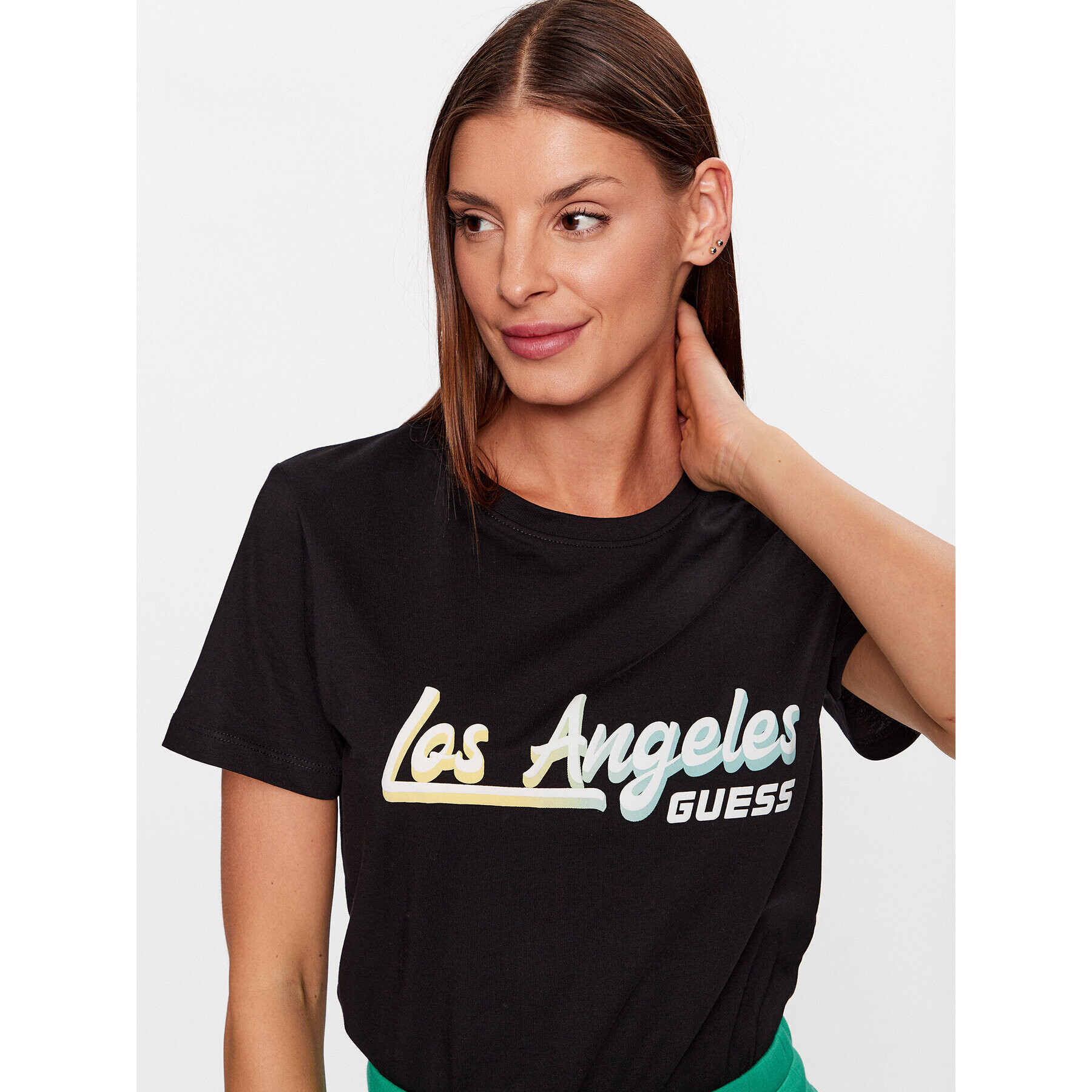 Guess T-Shirt Daniella V3GI07 I3Z14 Černá Regular Fit - Pepit.cz