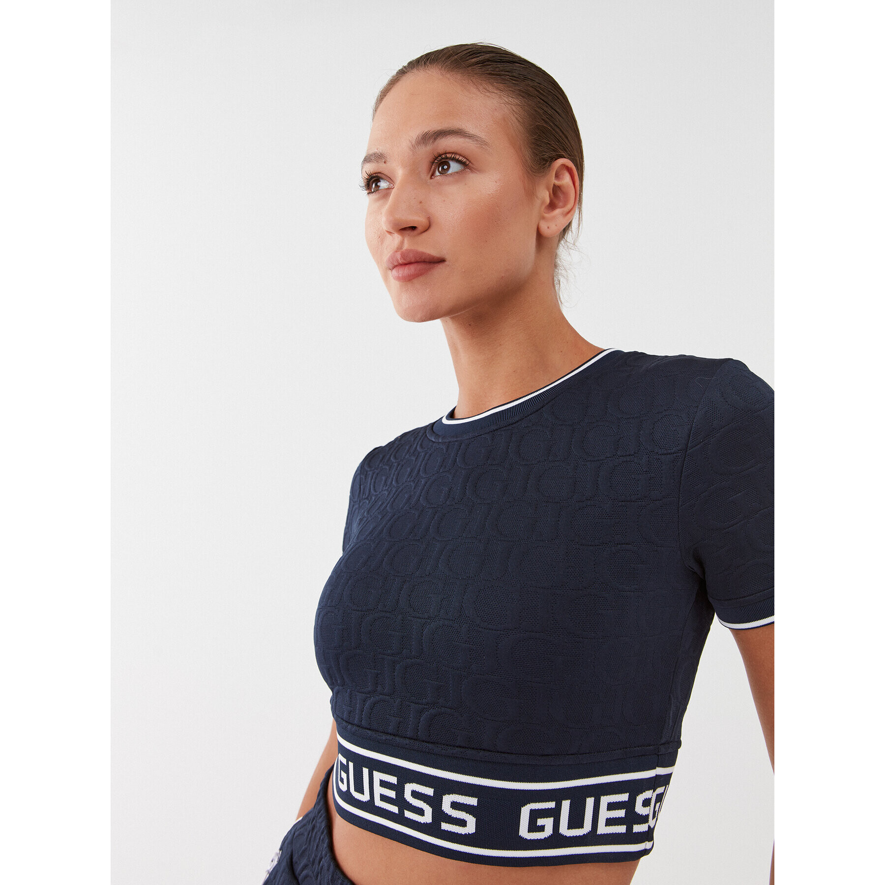 Guess T-Shirt Darla V3YP06 KBSL0 Modrá Regular Fit - Pepit.cz