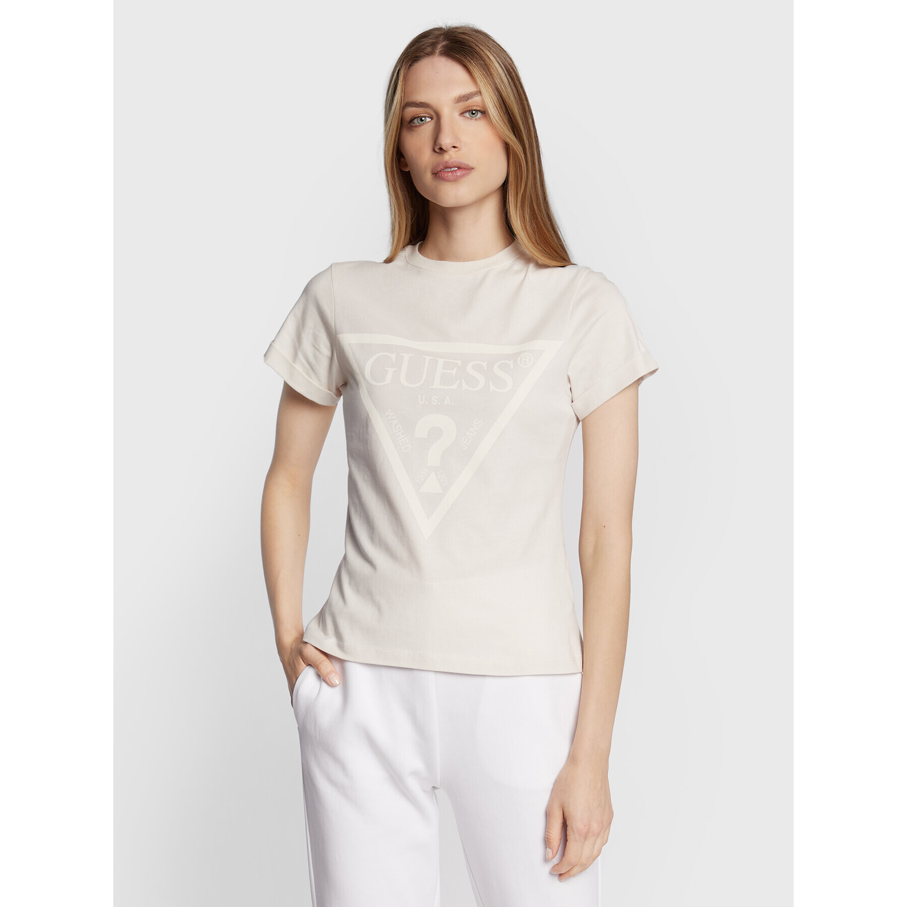 Guess T-Shirt Dianna V2BI06 I3Z14 Béžová Regular Fit - Pepit.cz