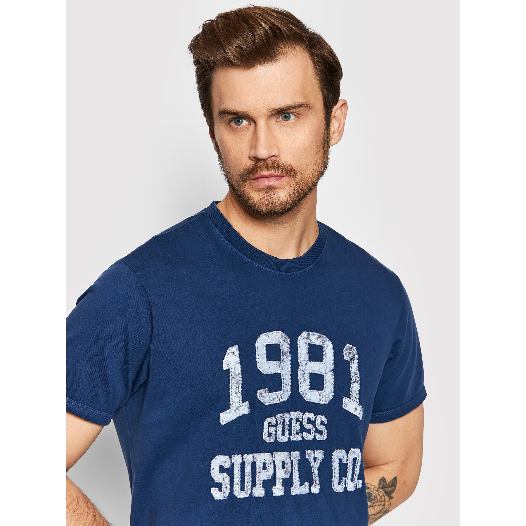 Guess T-Shirt Dorot M2GI18 KAZB0 Tmavomodrá Regular Fit - Pepit.cz