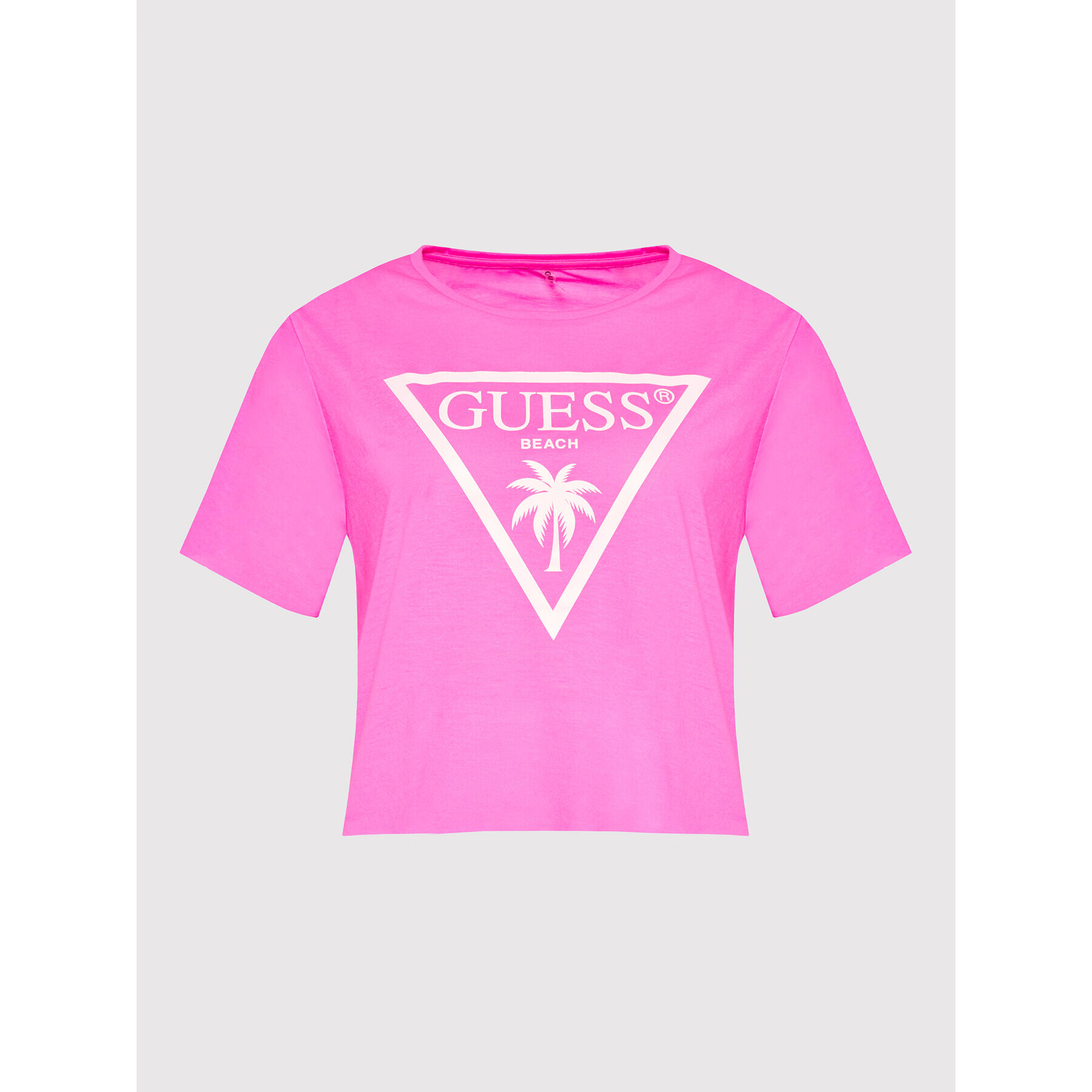 Guess T-Shirt E02I01 KB9I0 Růžová Regular Fit - Pepit.cz