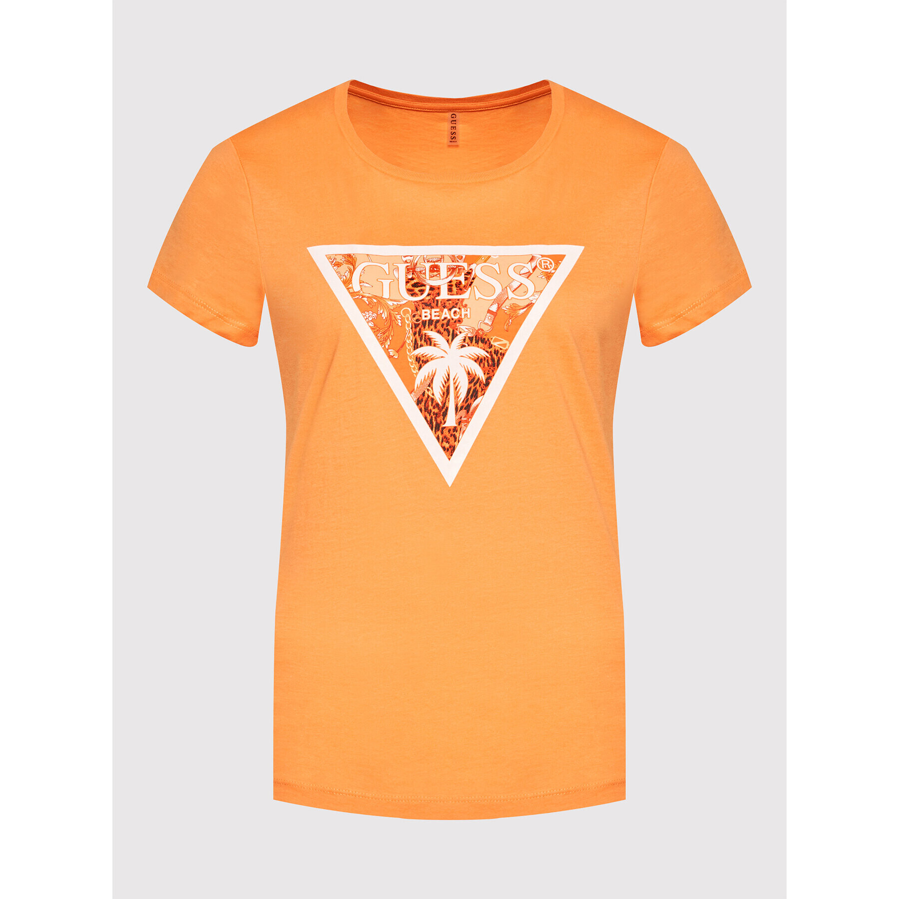 Guess T-Shirt E2GI02 K8FY0 Oranžová Regular Fit - Pepit.cz