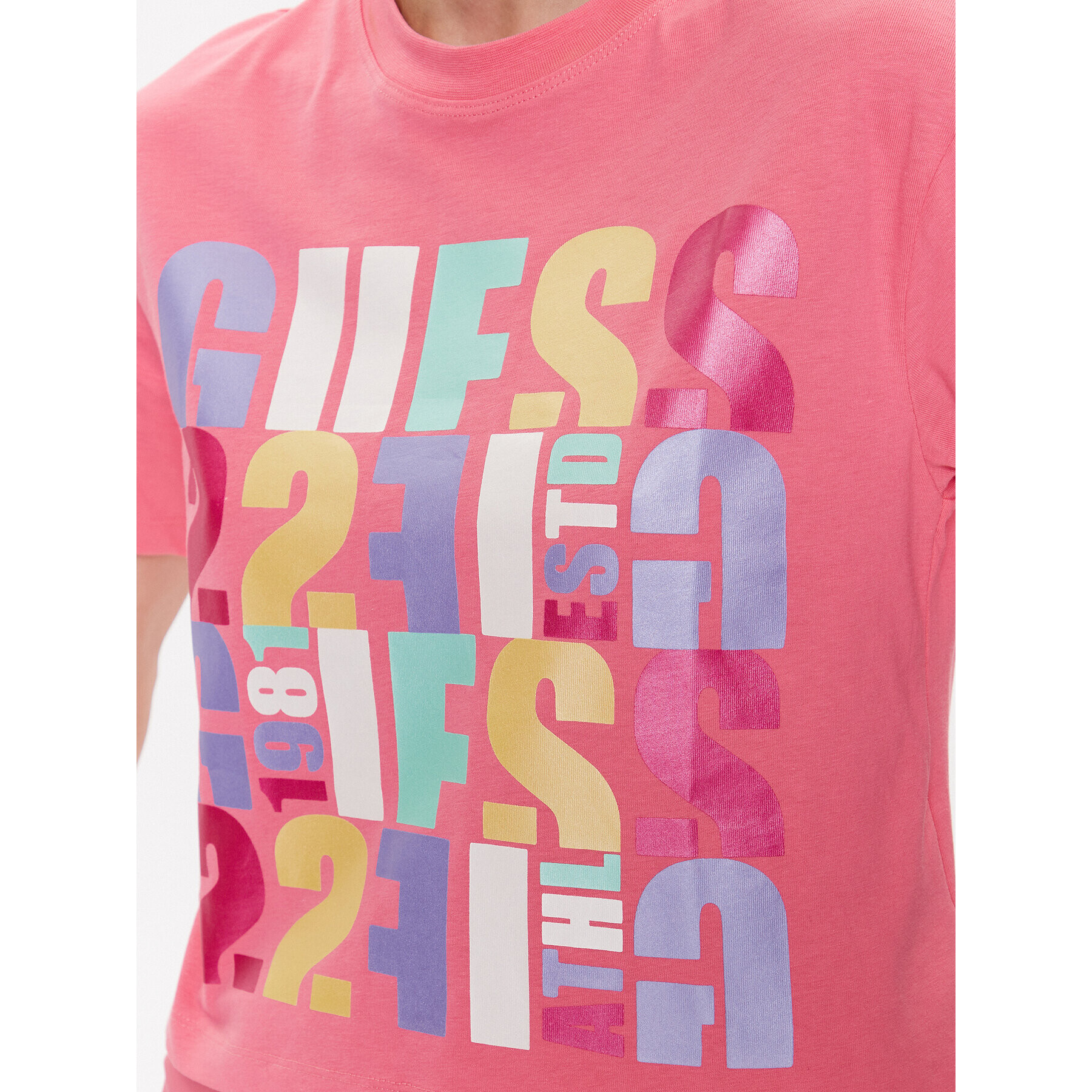 Guess T-Shirt Edwina V3GI08 I3Z14 Růžová Regular Fit - Pepit.cz