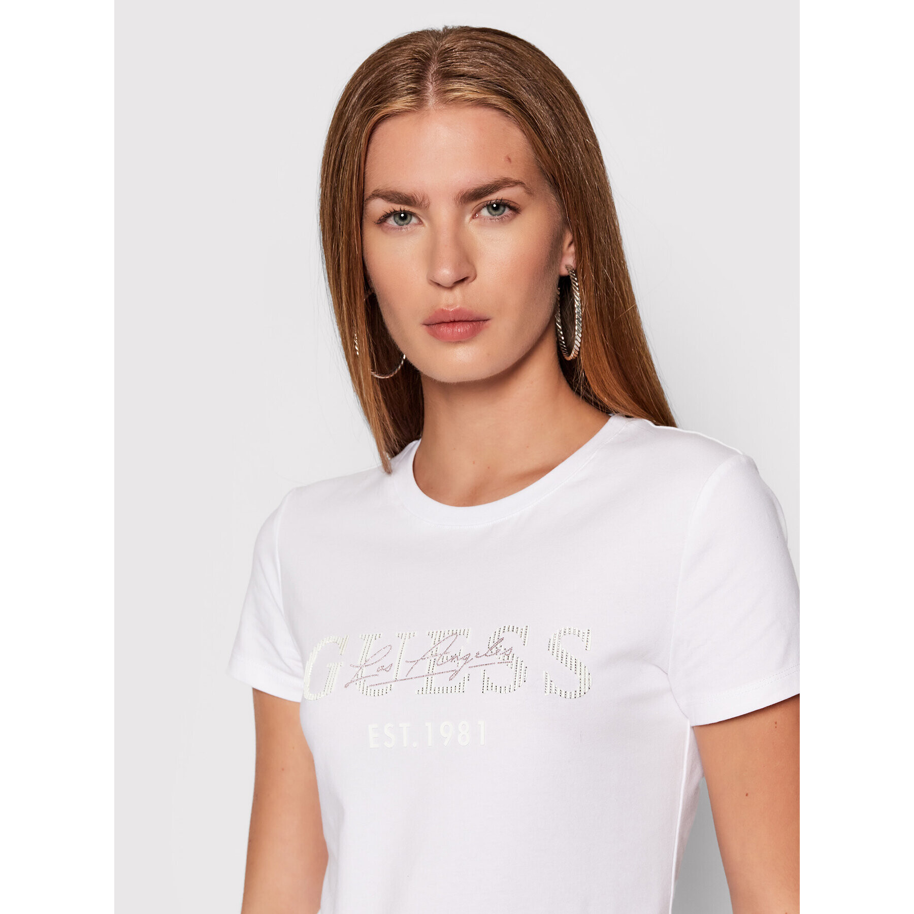 Guess T-Shirt Enara W1BI02 J1311 Bílá Regular Fit - Pepit.cz