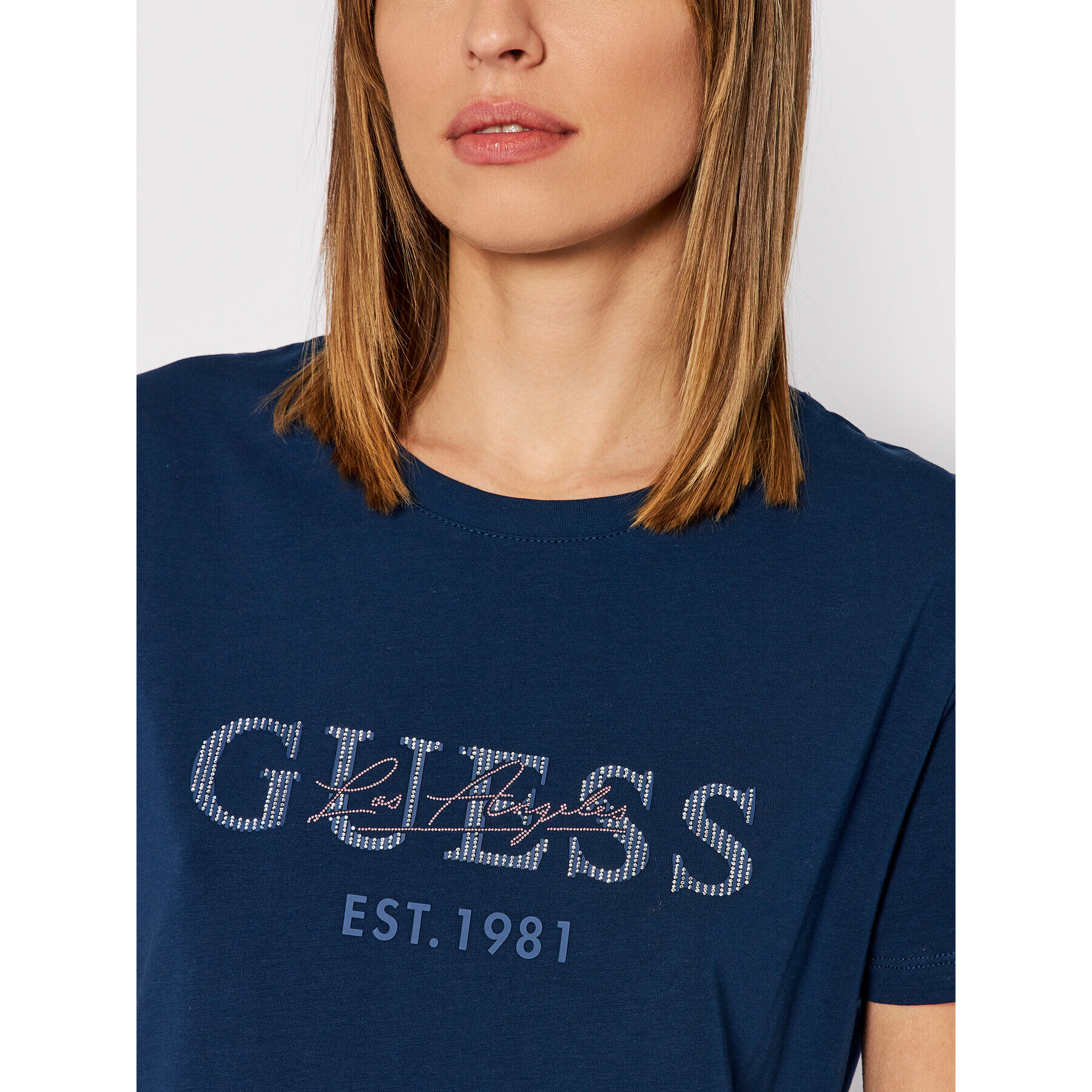 Guess T-Shirt Enara W1BI02 J1311 Tmavomodrá Regular Fit - Pepit.cz