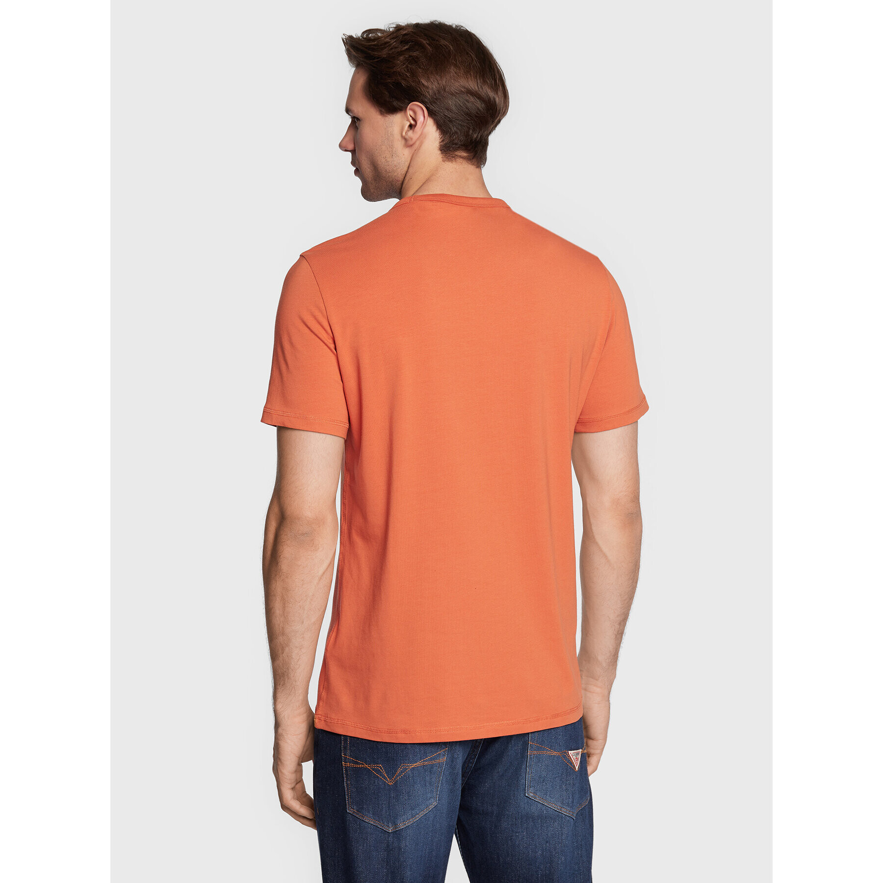 Guess T-Shirt Eskil M2BI26 J1314 Oranžová Slim Fit - Pepit.cz