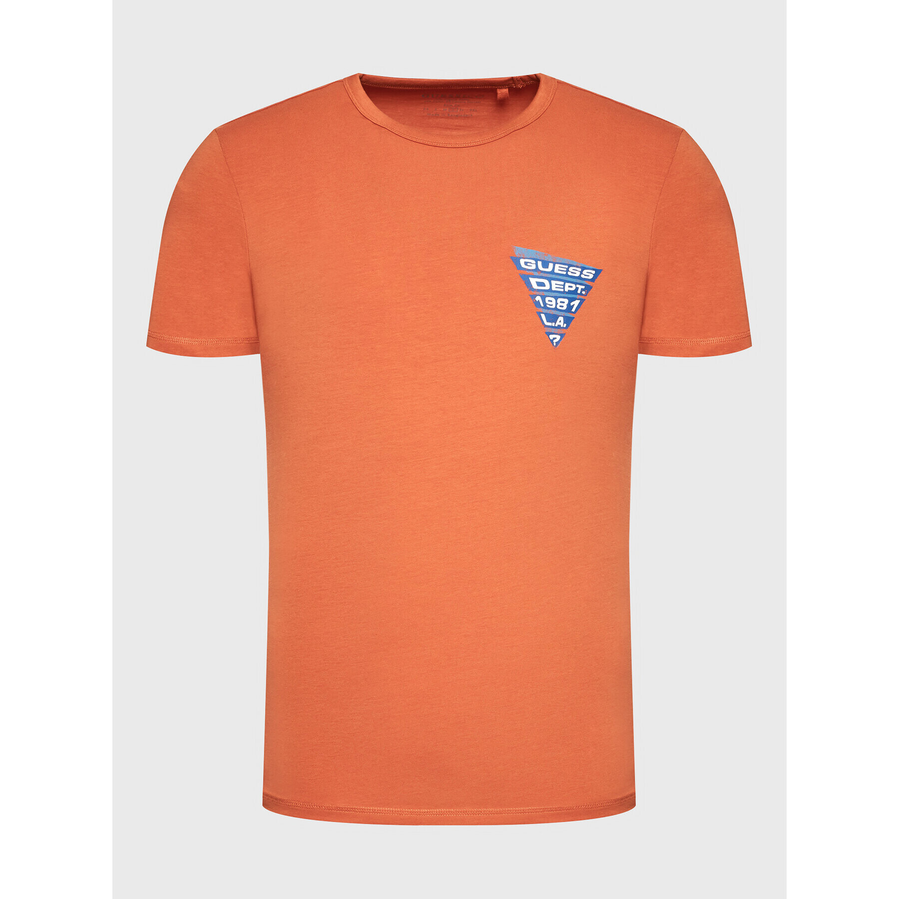 Guess T-Shirt Eskil M2BI26 J1314 Oranžová Slim Fit - Pepit.cz