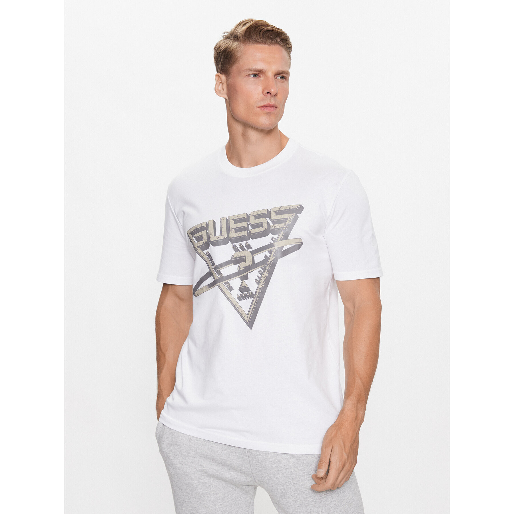 Guess T-Shirt Esmund Z3YI09 I3Z14 Bílá Regular Fit - Pepit.cz