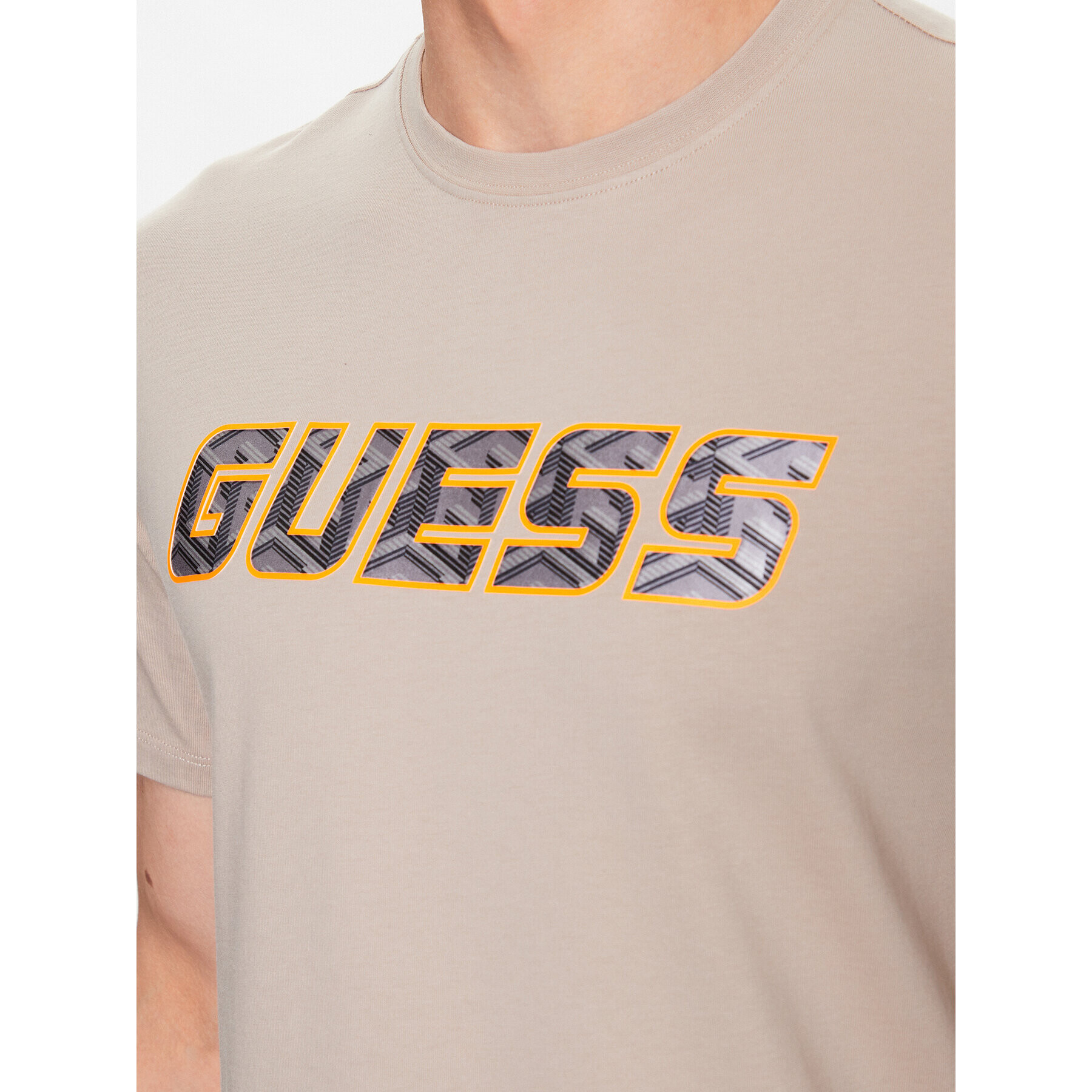 Guess T-Shirt Euegene Z3YI11 I3Z14 Béžová Regular Fit - Pepit.cz