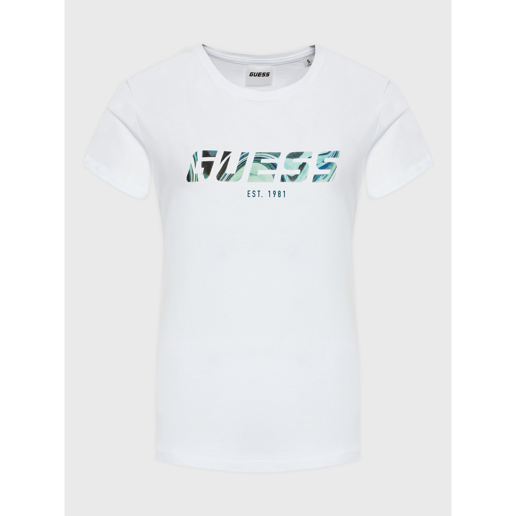 Guess T-Shirt Eulalia V2BI00 I3Z14 Bílá Regular Fit - Pepit.cz