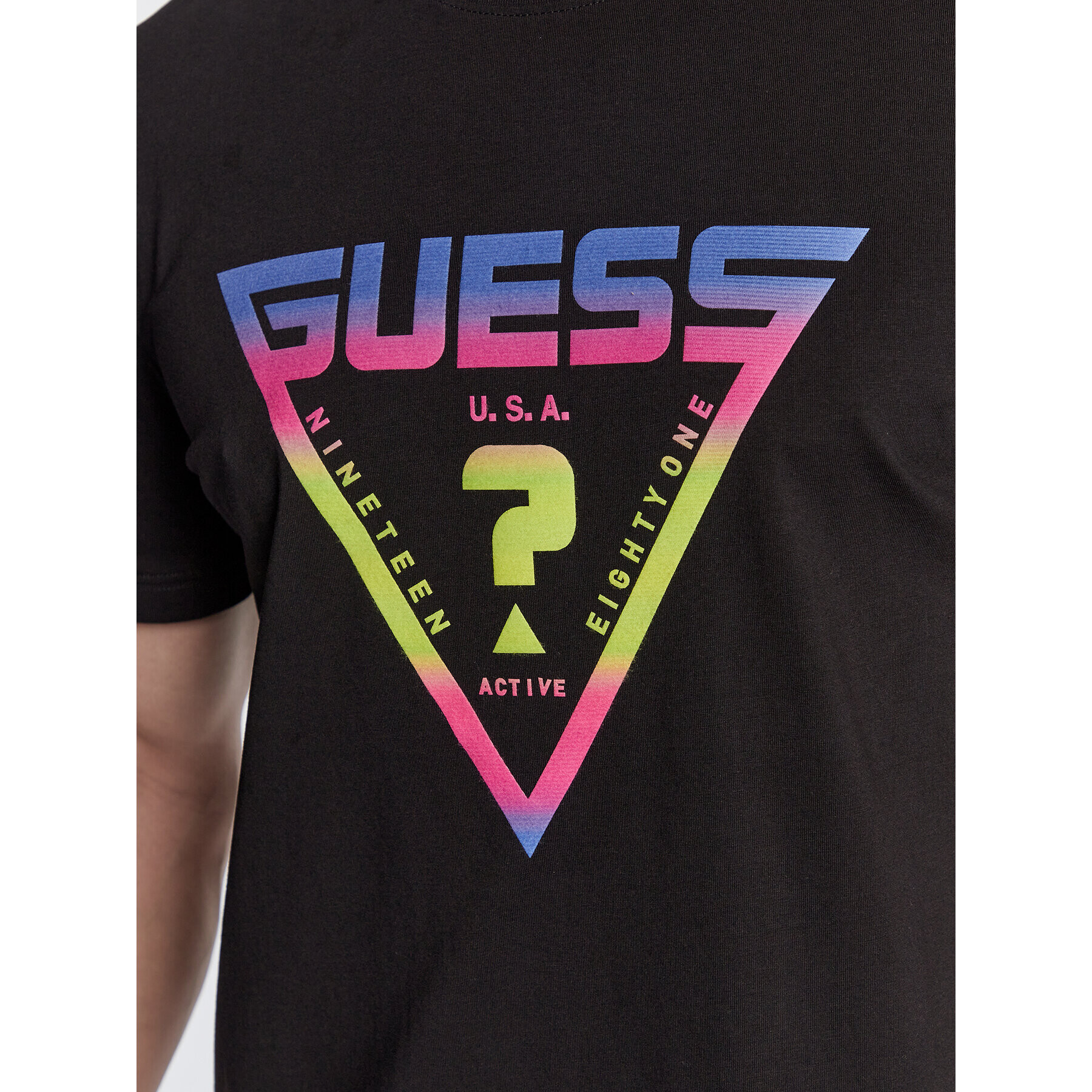 Guess T-Shirt Ezra Z3RI09 J1314 Černá Slim Fit - Pepit.cz