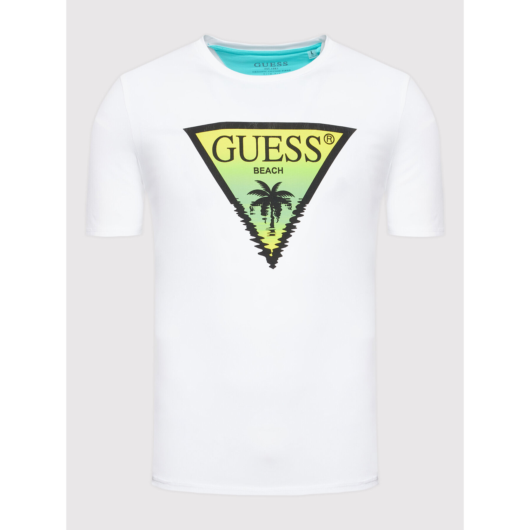 Guess T-Shirt F2GI00 J1311 Bílá Slim Fit - Pepit.cz