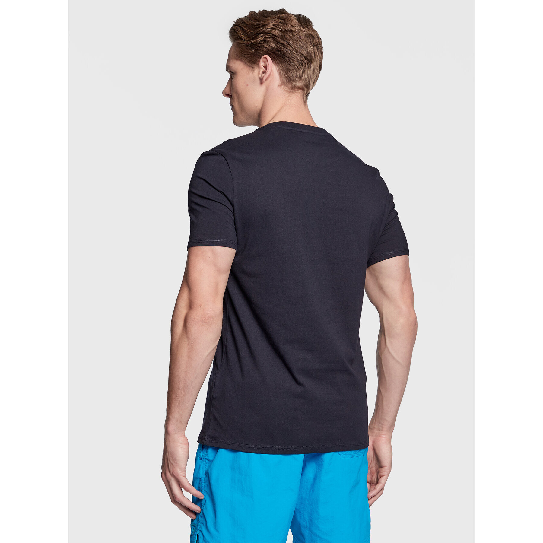 Guess T-Shirt F3GI02 J1314 Modrá Slim Fit - Pepit.cz