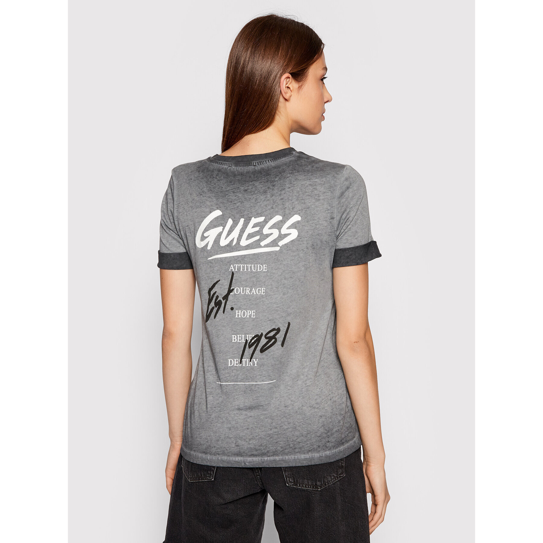 Guess T-Shirt Ginette W1YI0K JA911 Šedá Regular Fit - Pepit.cz